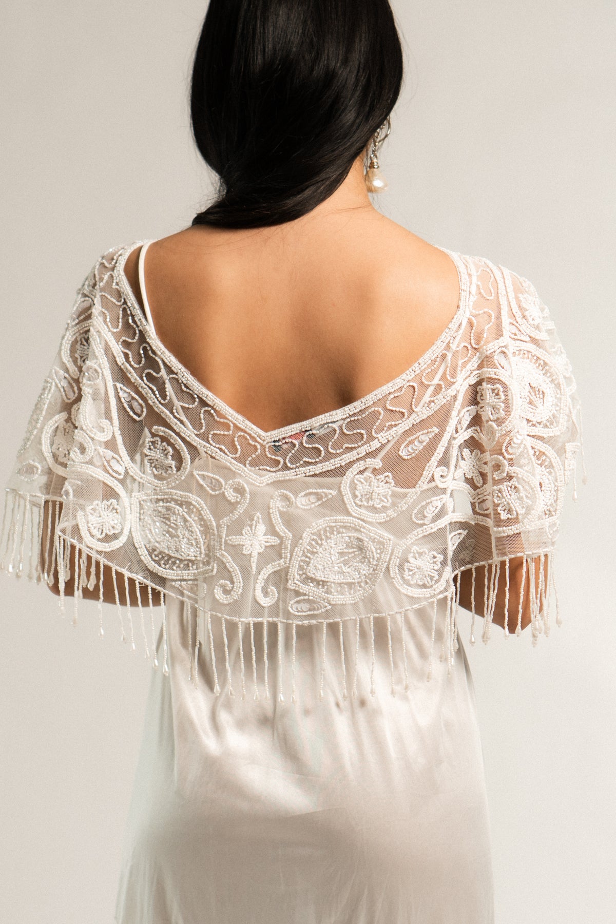 Vintage Hand Beaded Capelet