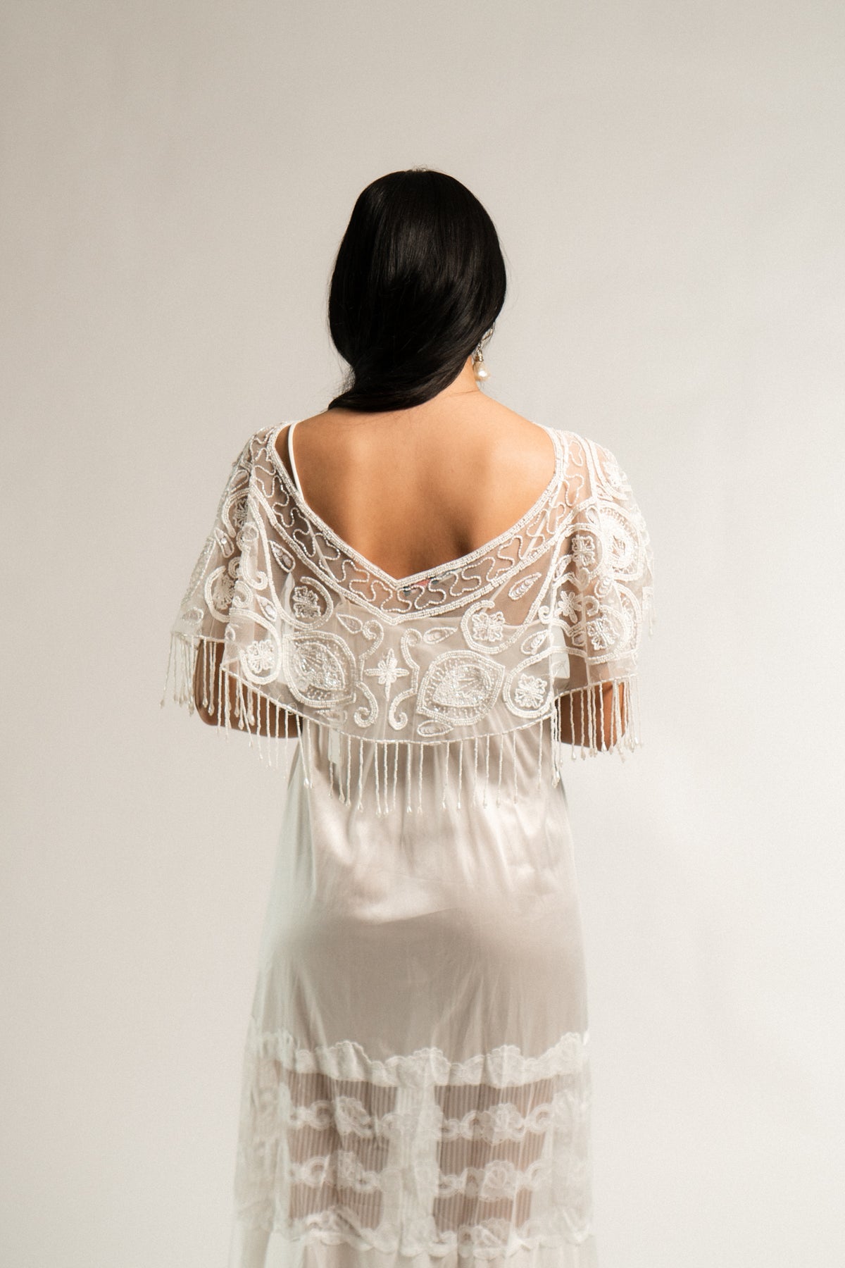 Vintage Hand Beaded Capelet
