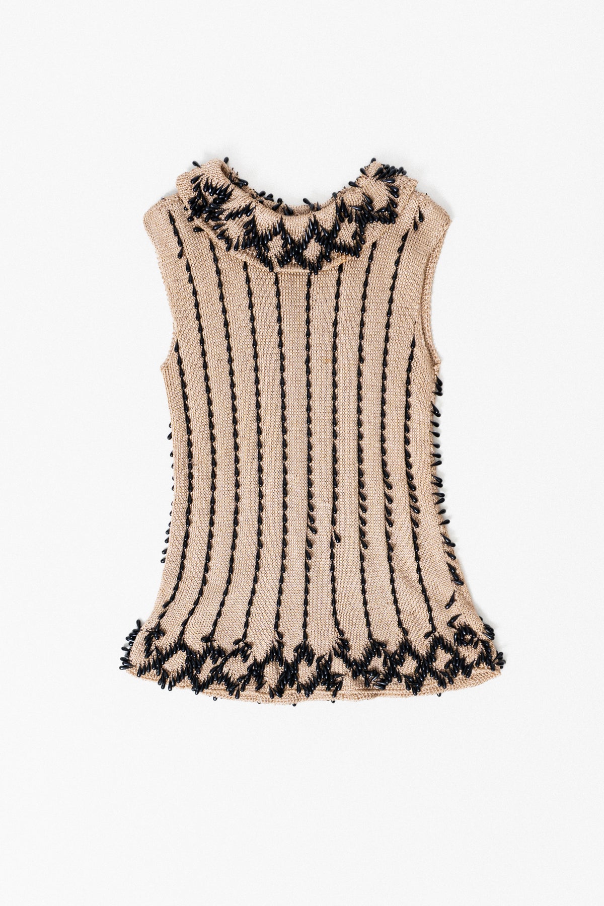 RARE 60s Vintage Knit Beaded Top