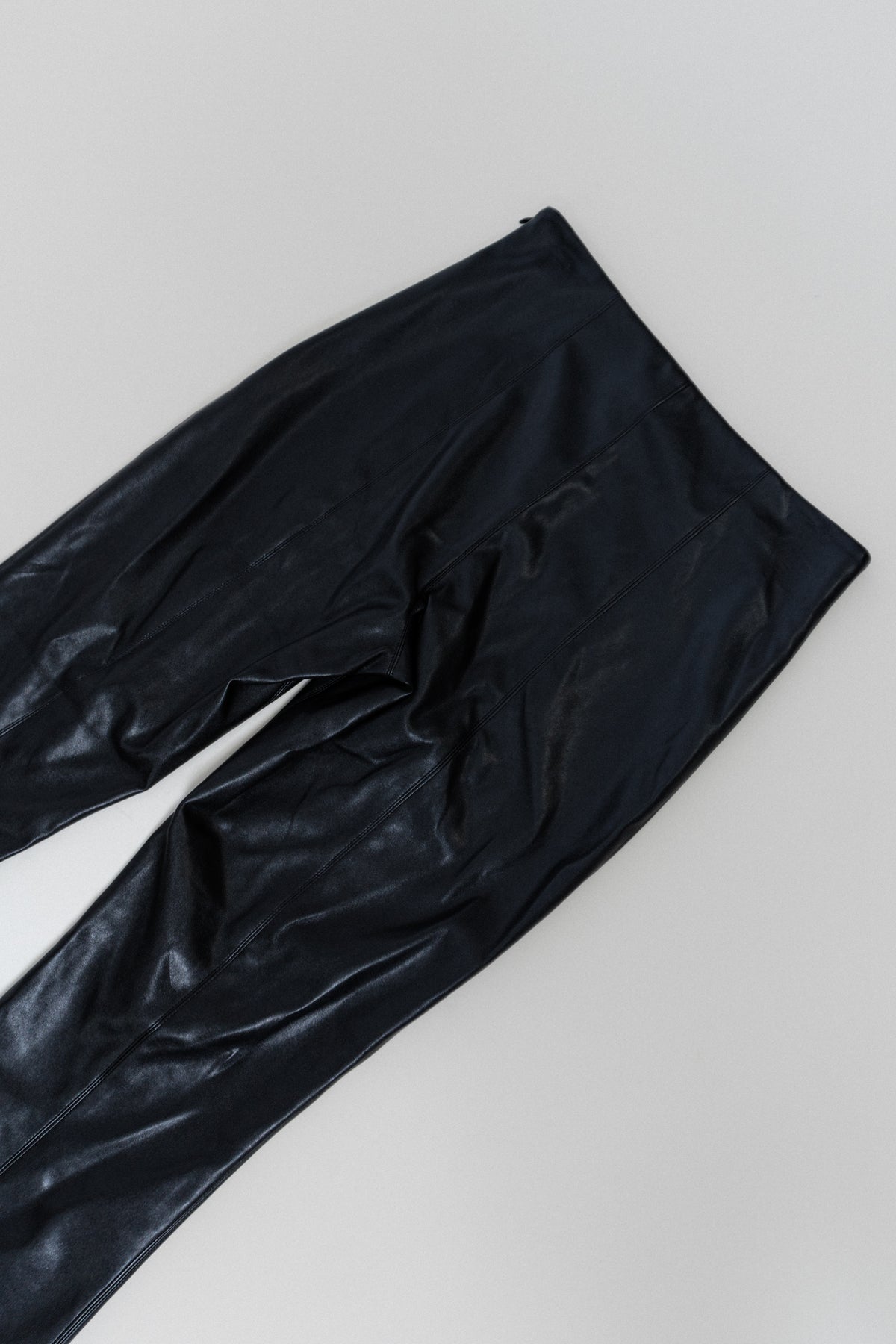 Y2K FUZZI Faux Leather Flare Pants