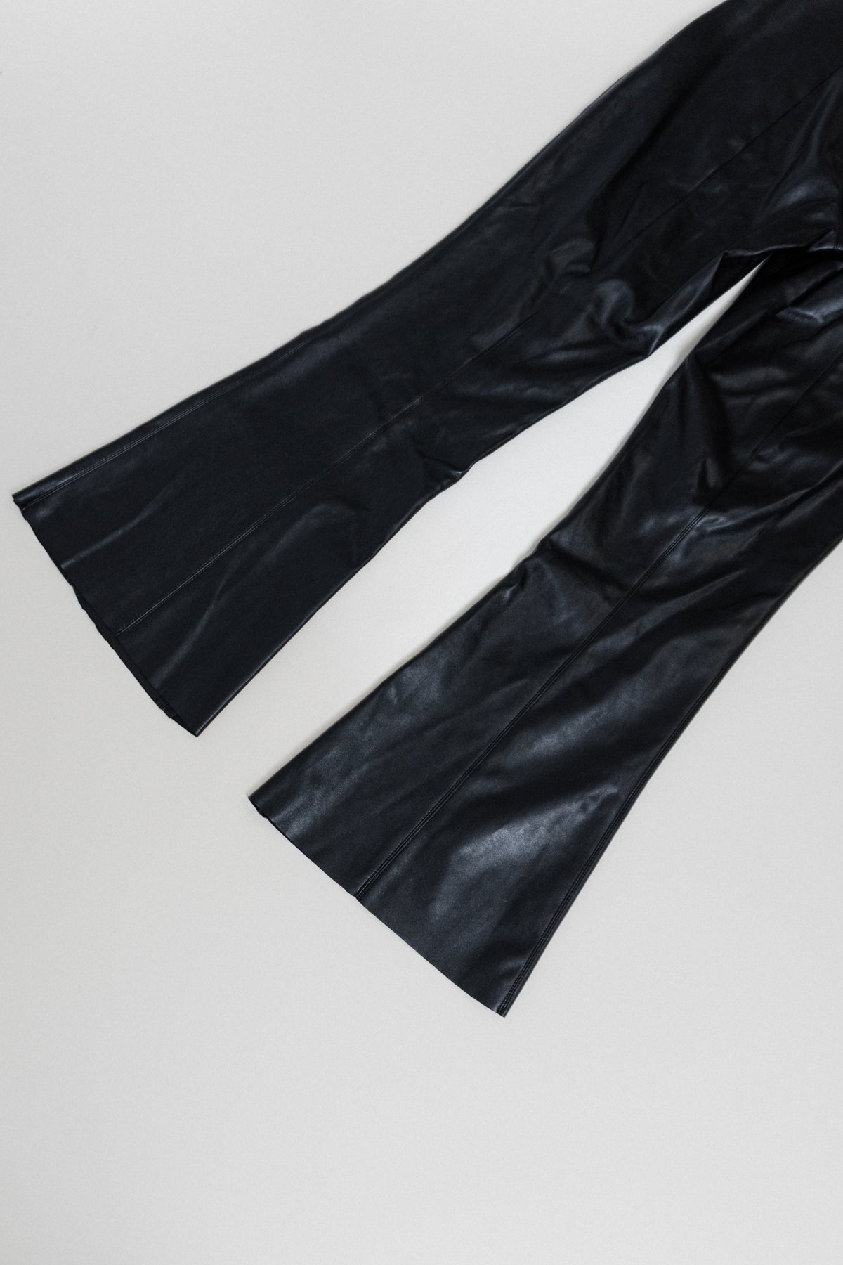 Y2K FUZZI Faux Leather Flare Pants