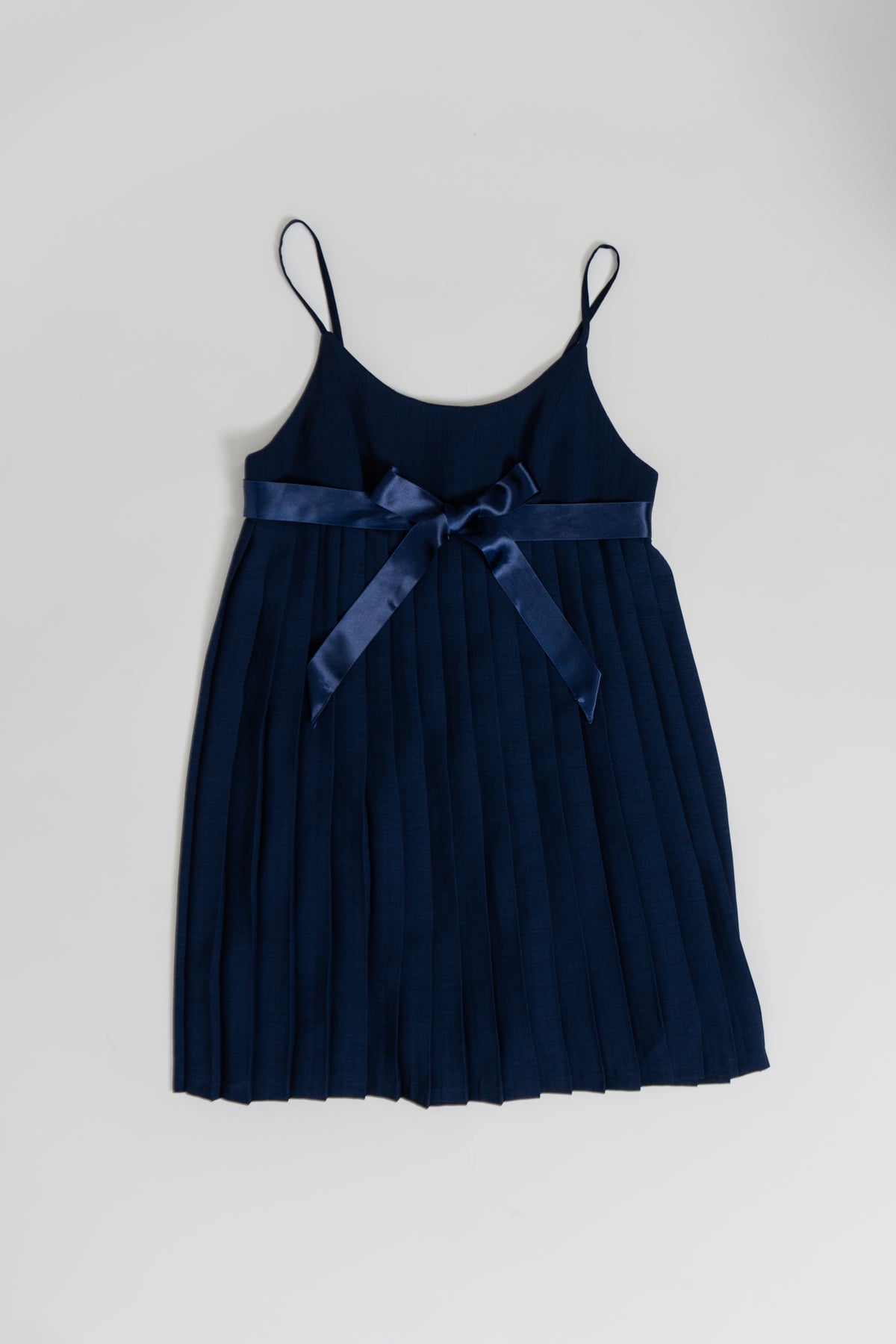 Vintage Navy Parisian Pleated Dress