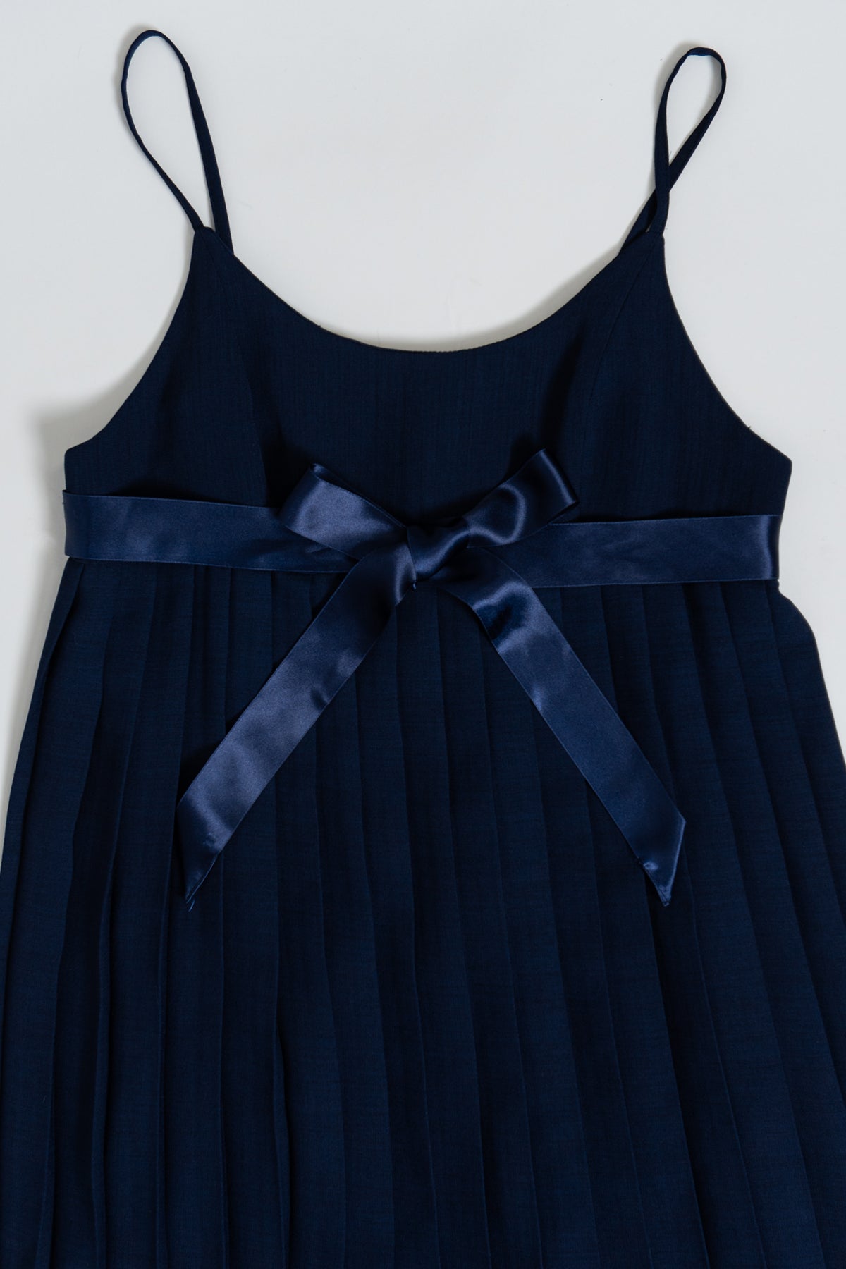 Vintage Navy Parisian Pleated Dress