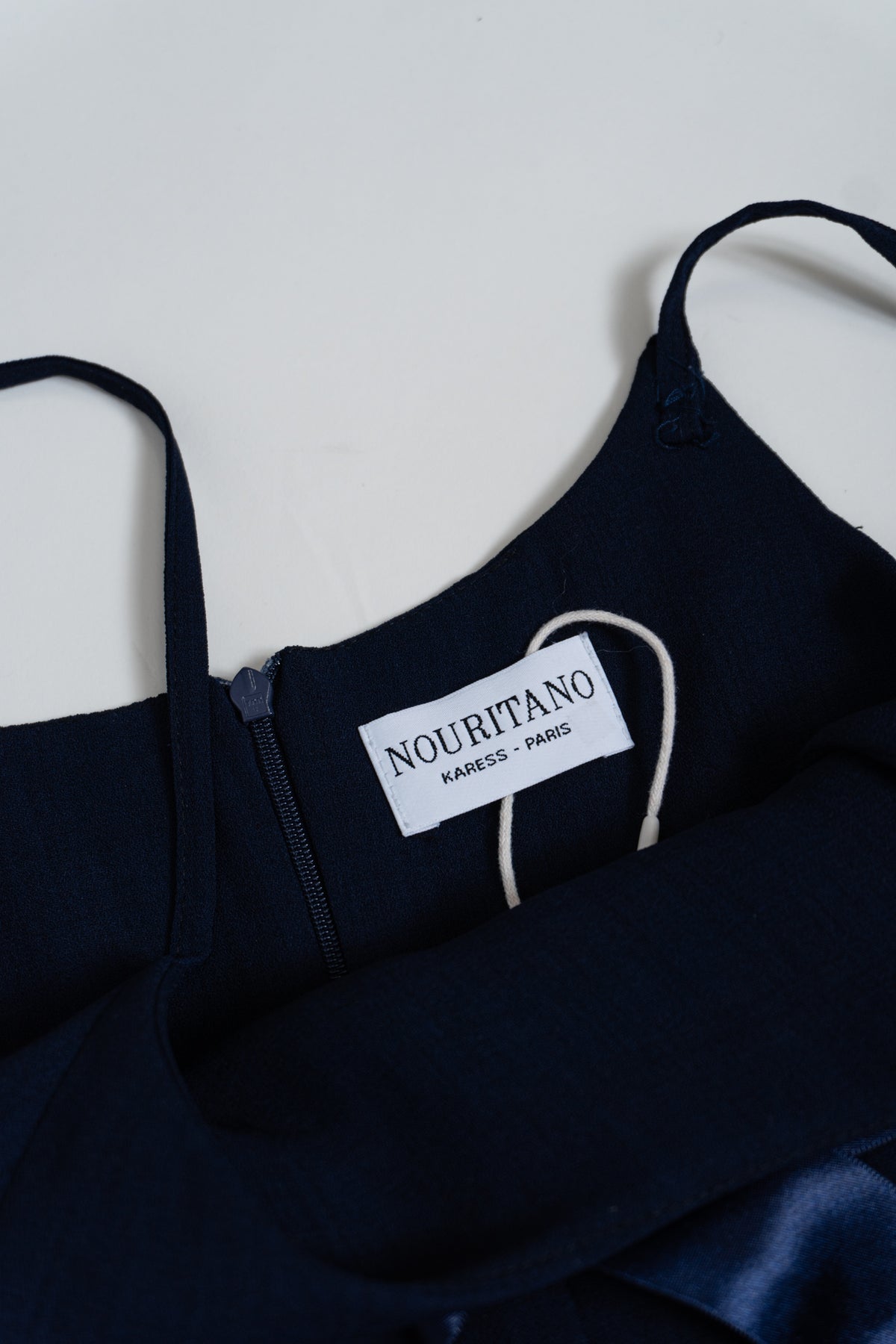 Vintage Navy Parisian Pleated Dress