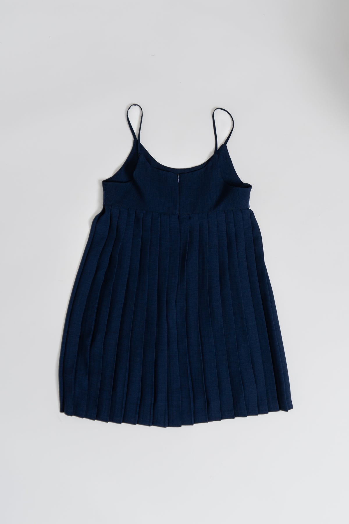 Vintage Navy Parisian Pleated Dress