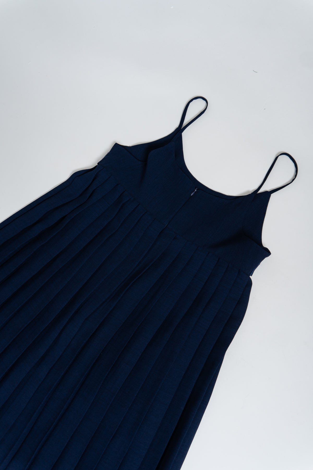 Vintage Navy Parisian Pleated Dress