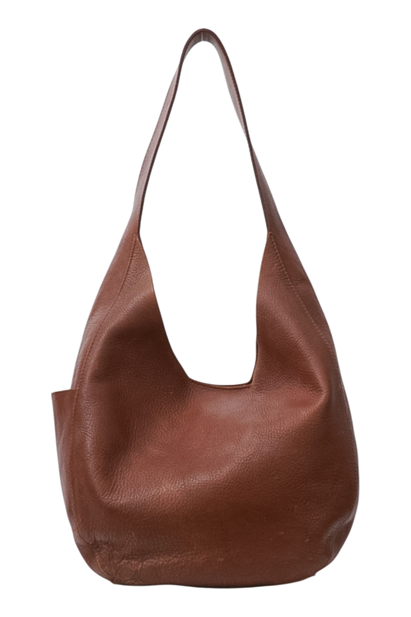 MADEWELL Brown Leather Oversized Shopper Hobo Bag