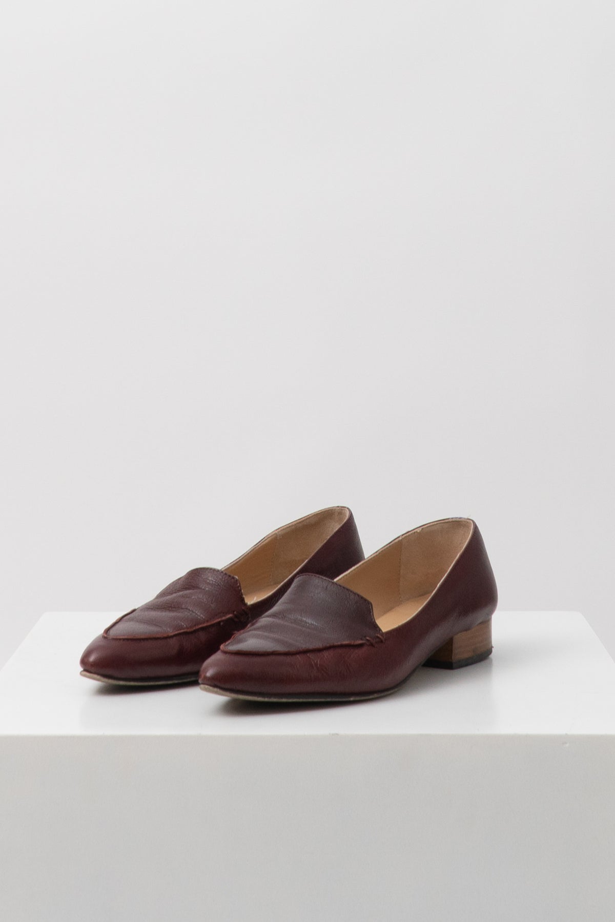 ITALIAN 100% Leather Oxblood Loafers