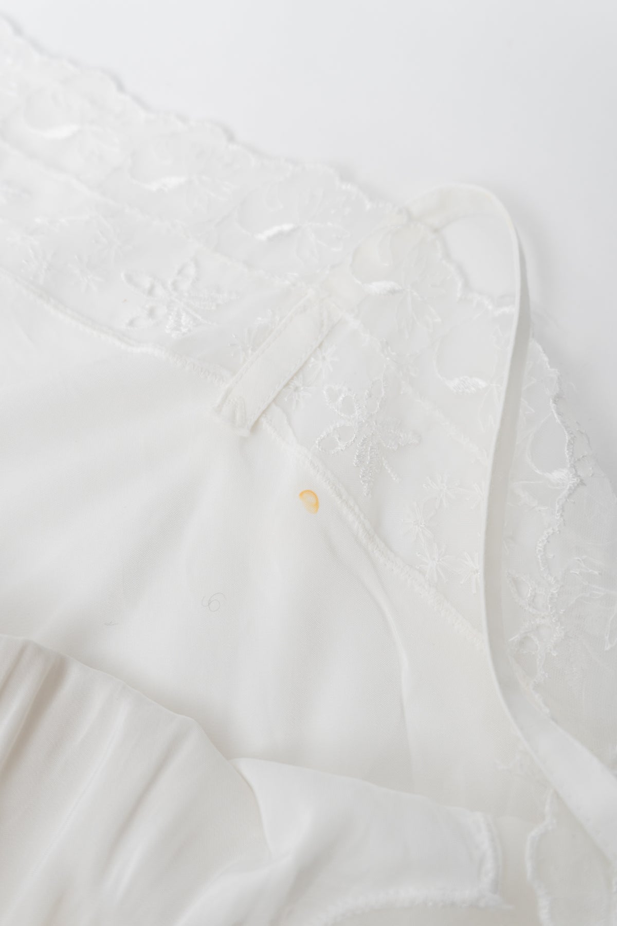 Vintage 60s Delicate Lace White Slip