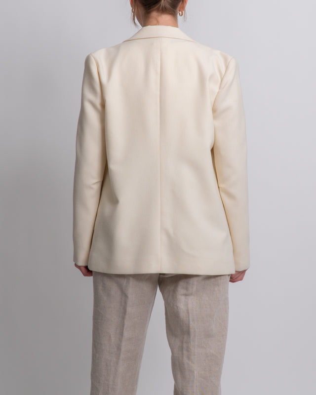 Vintage 80s Cream Staple Blazer