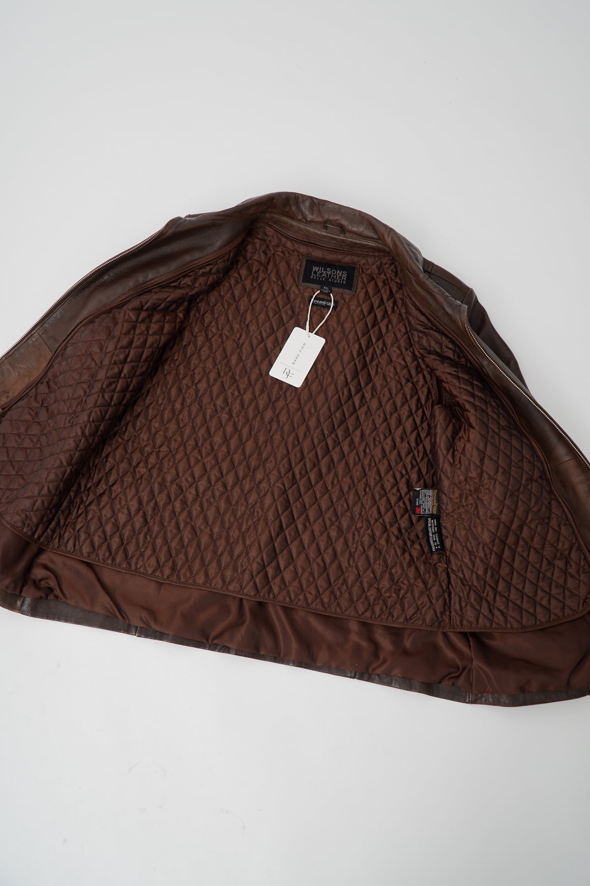 Vintage 90s Brown Zip Up Leather Jacket