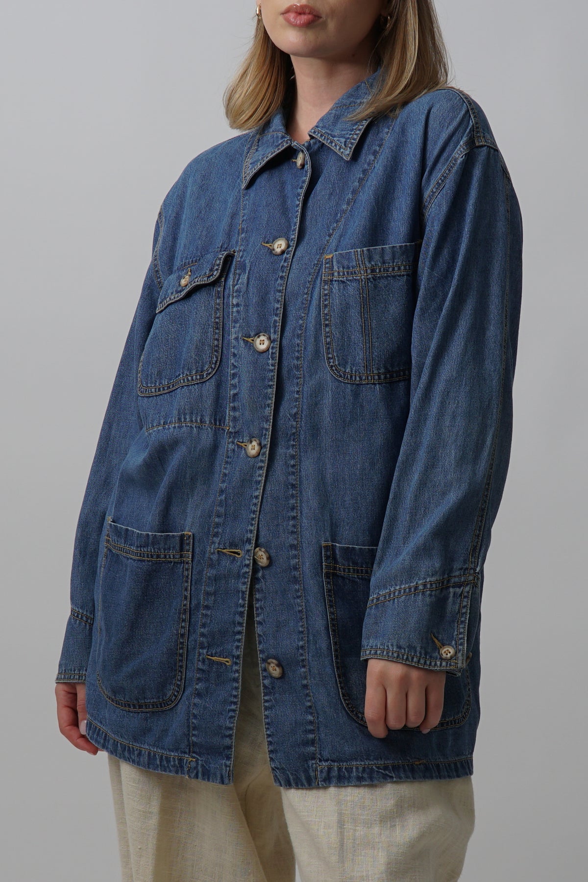 Vintage 90s Lightweight Denim Chore Jacket