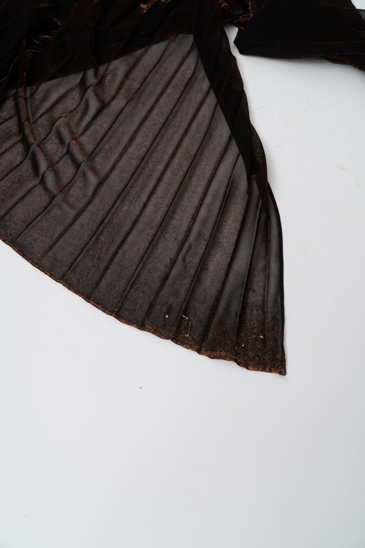Vintage 90s Metallic Pleated Halter Gown