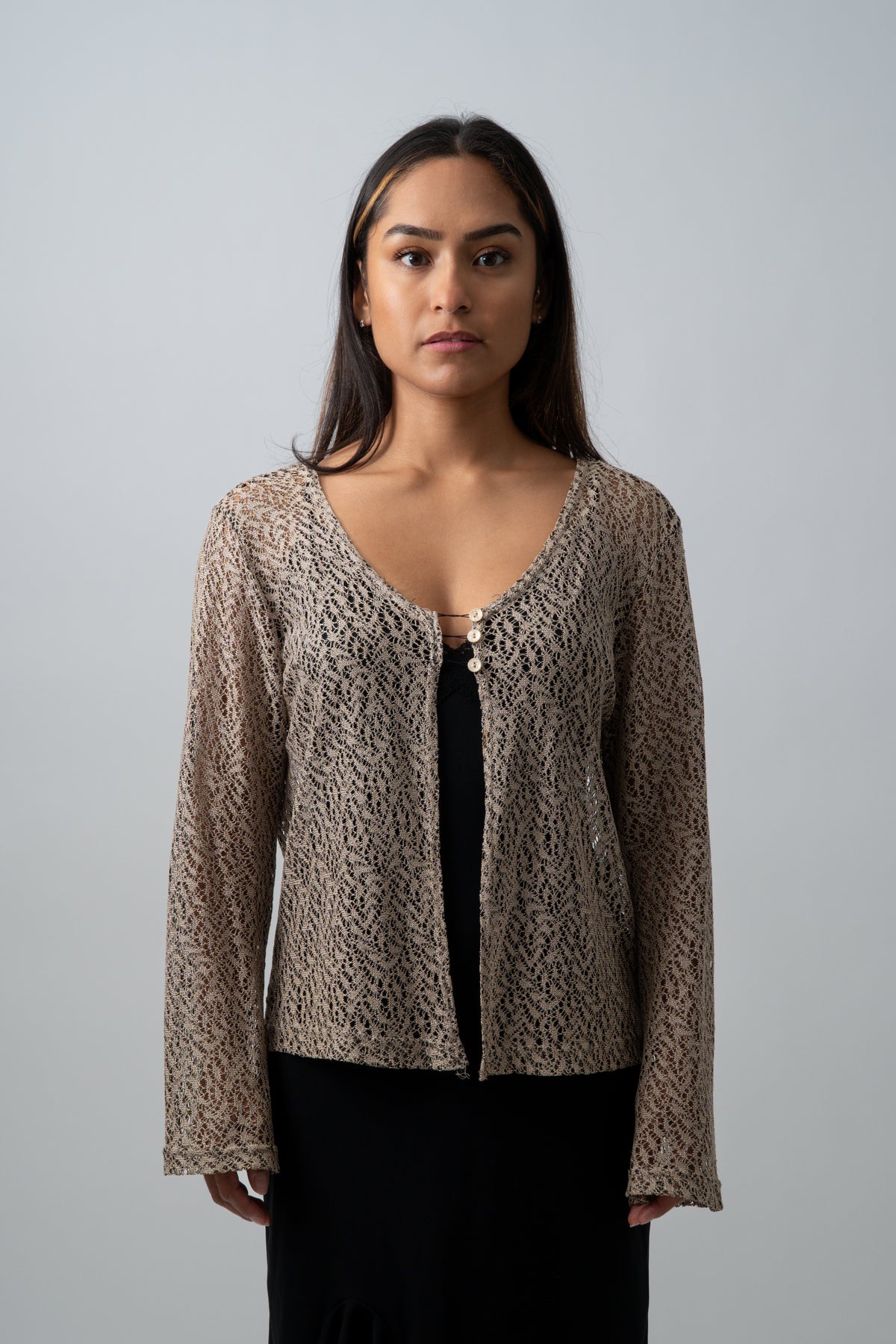 Vintage 90s Loose Crochet Cardigan