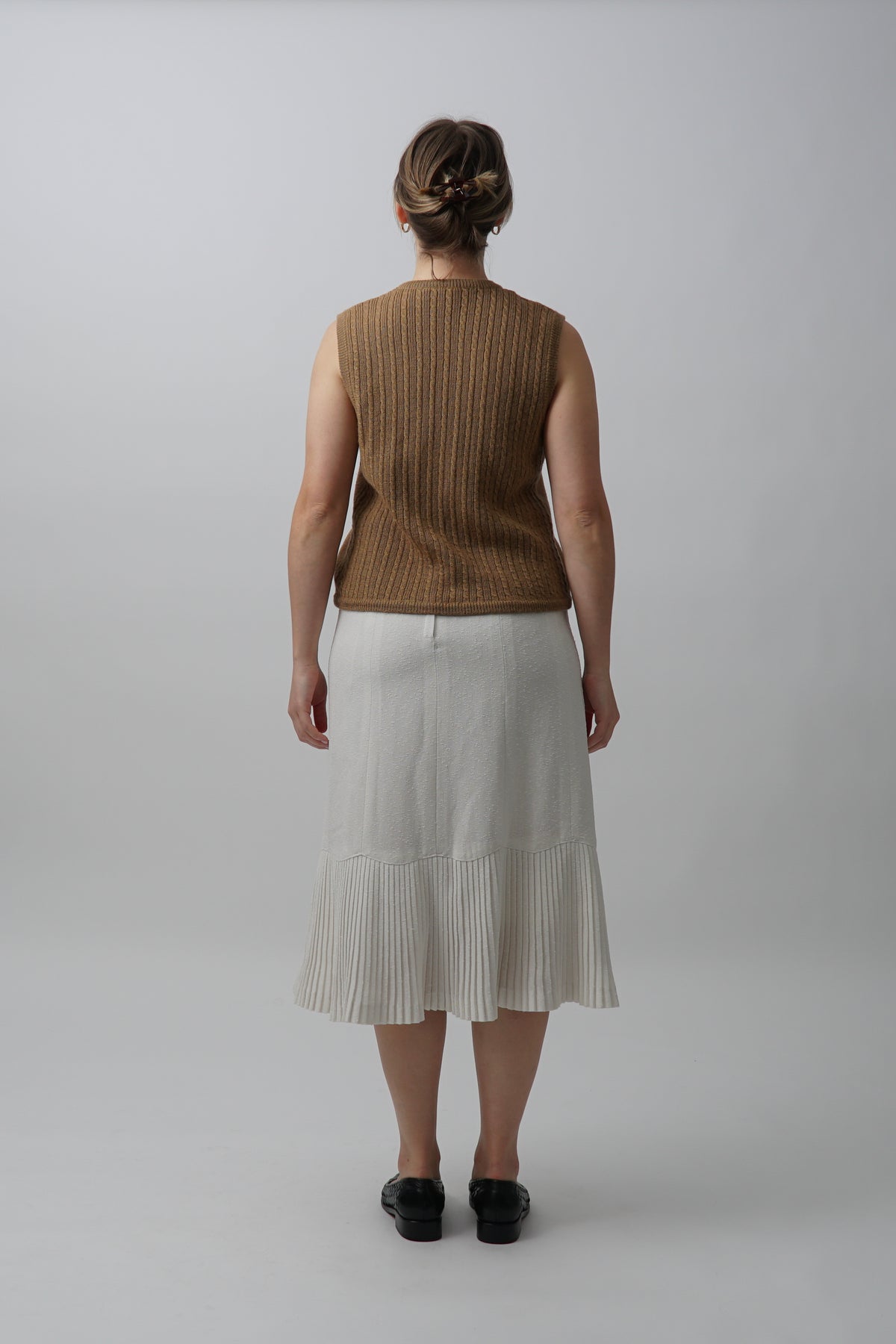 Vintage 90s Wool Blend Tan Sweater Vest