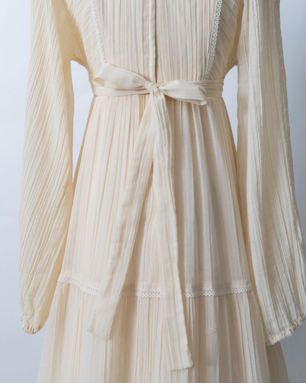 Vintage 70s Cream Prairie Dress