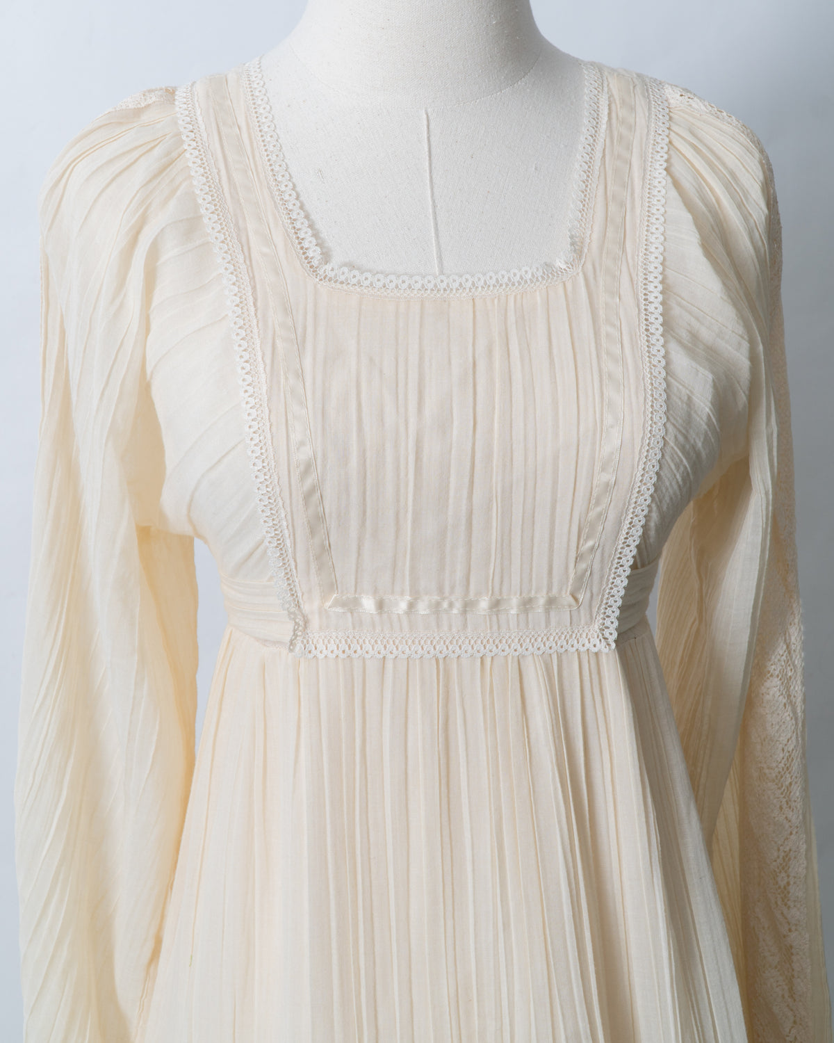 Vintage 70s Cream Prairie Dress