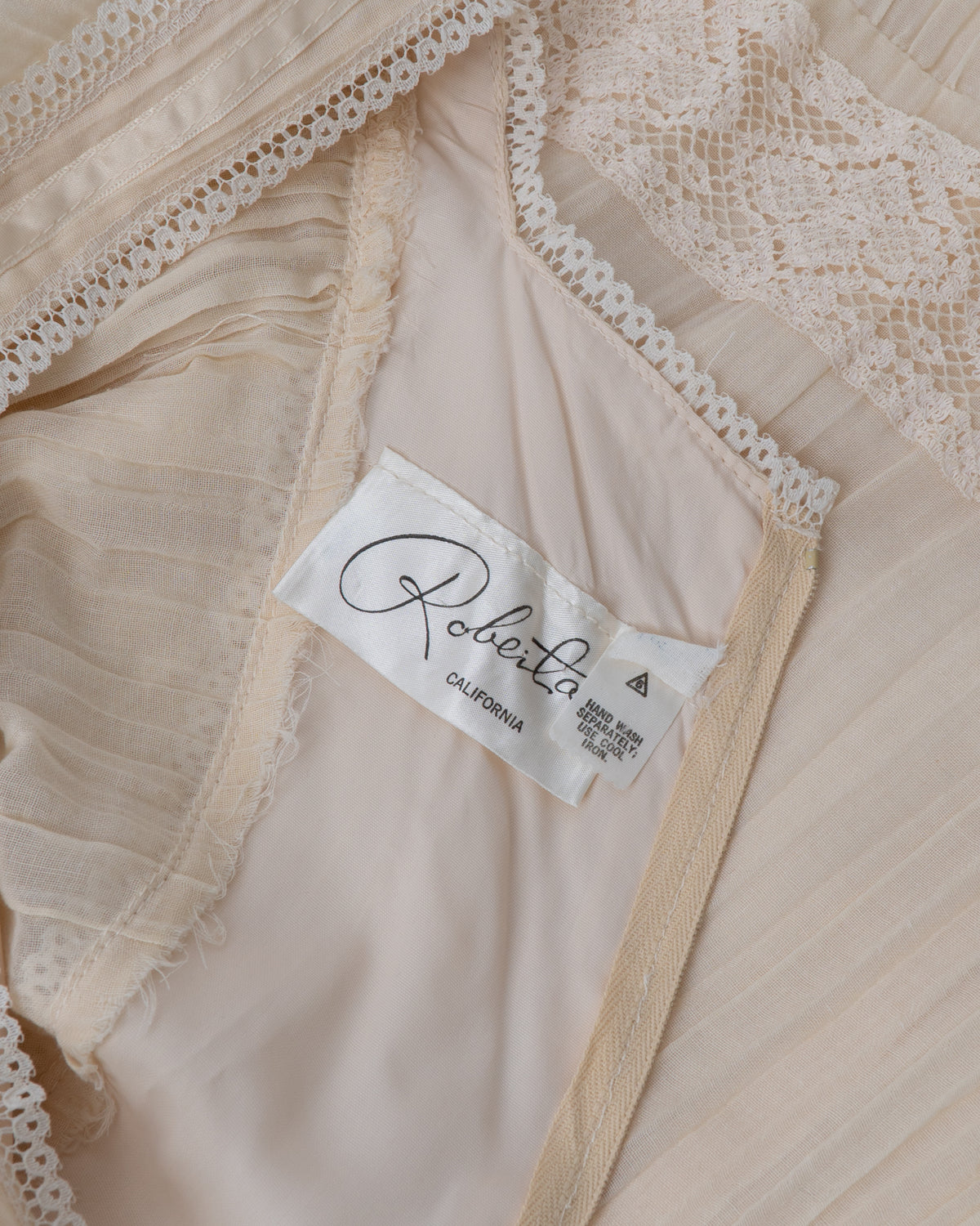 Vintage 70s Cream Prairie Dress