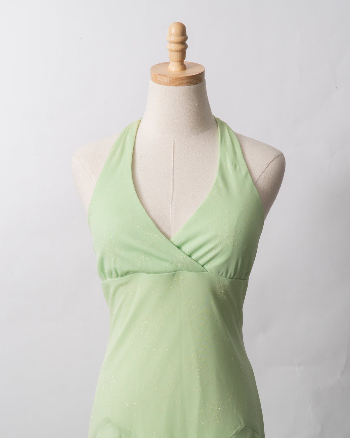 Y2K Glitter Halter Handkerchief Hem Dress