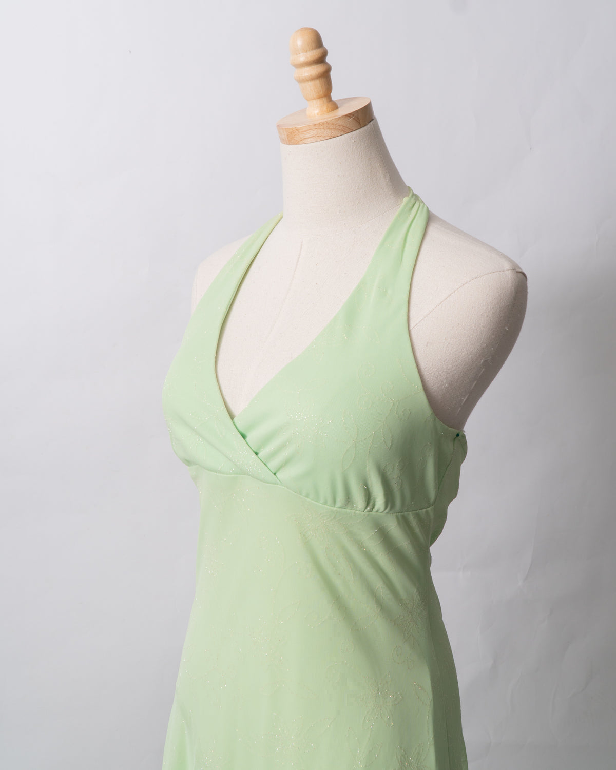 Y2K Glitter Halter Handkerchief Hem Dress