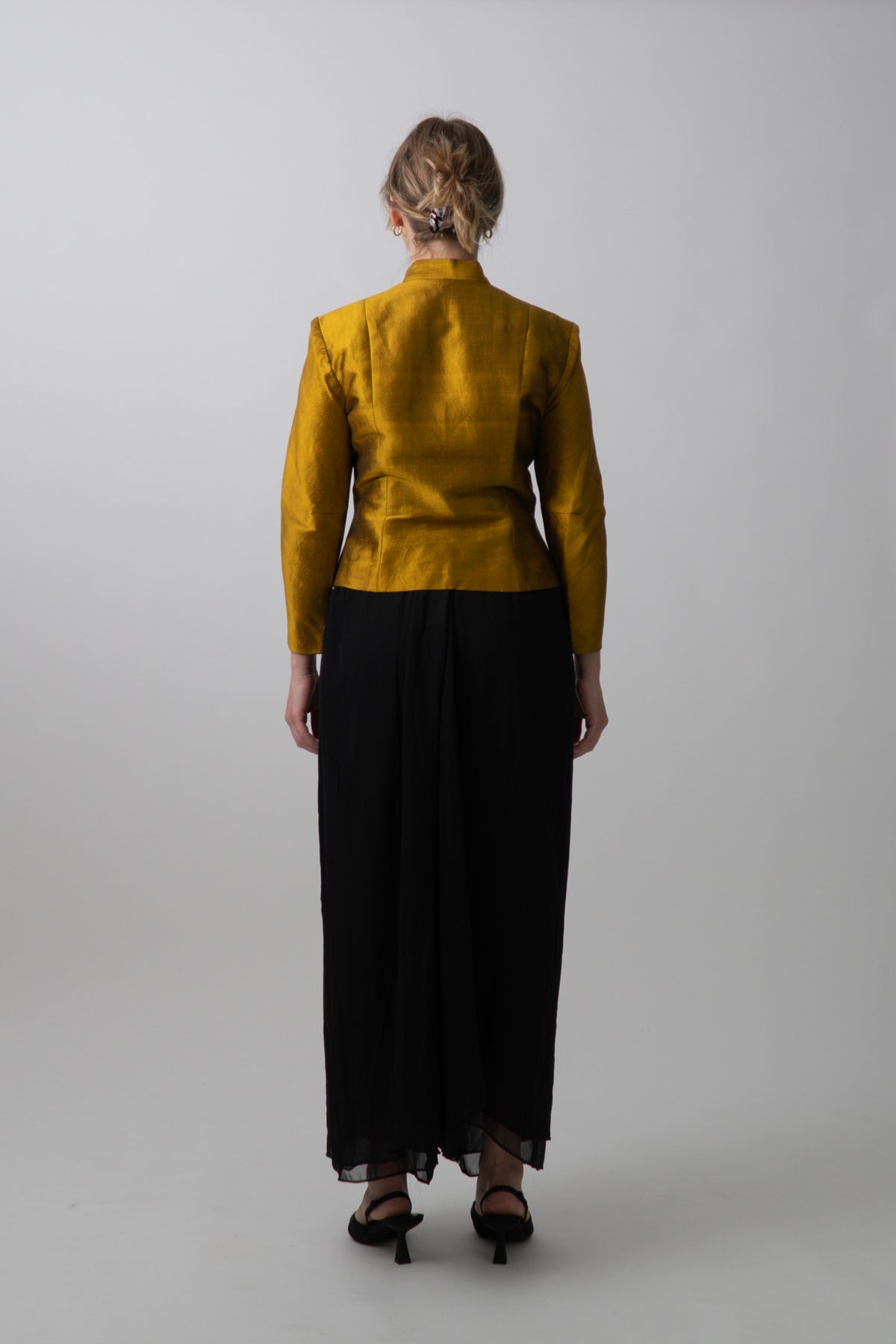 Vintage Handmade Gold Button Up