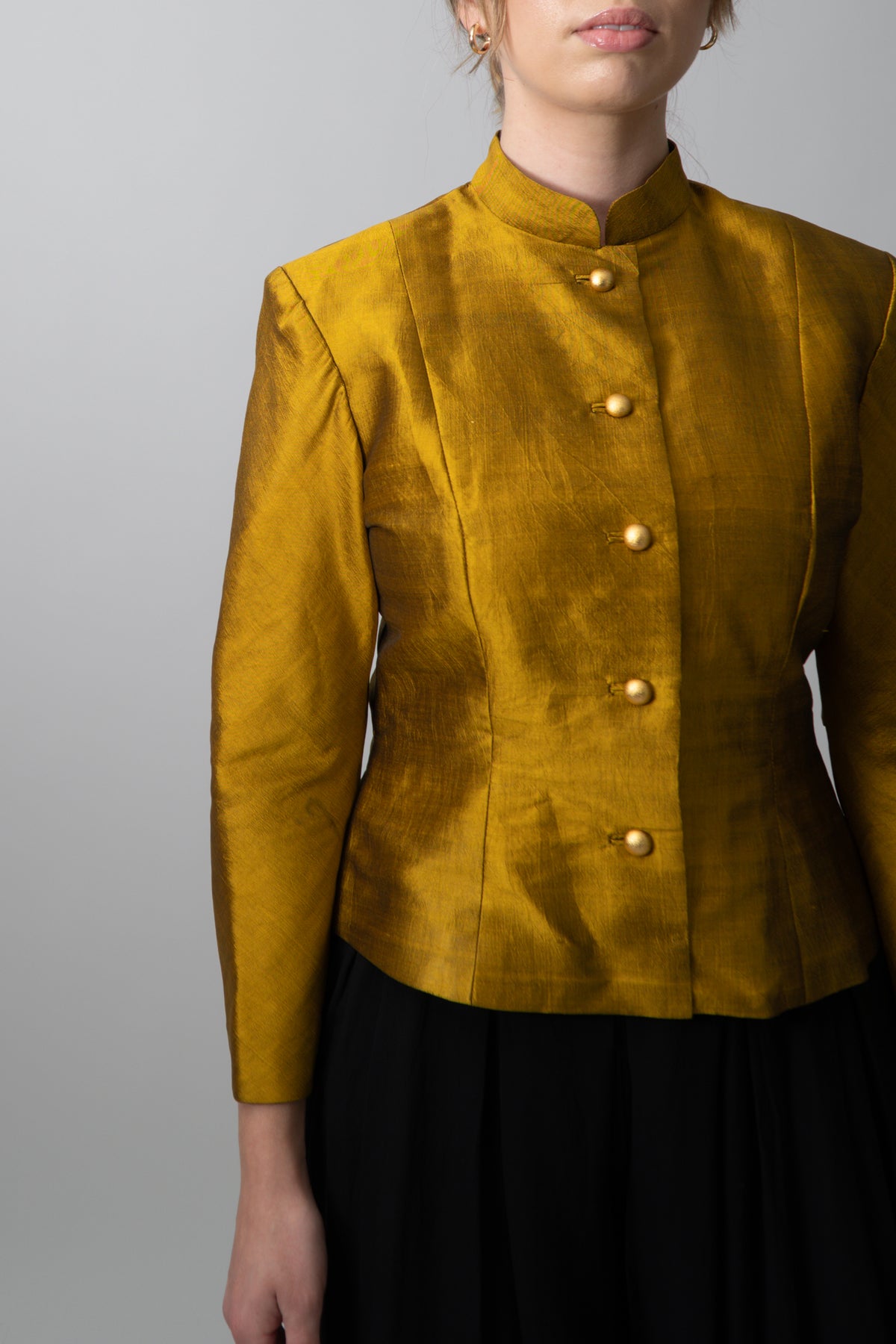 Vintage Handmade Gold Button Up