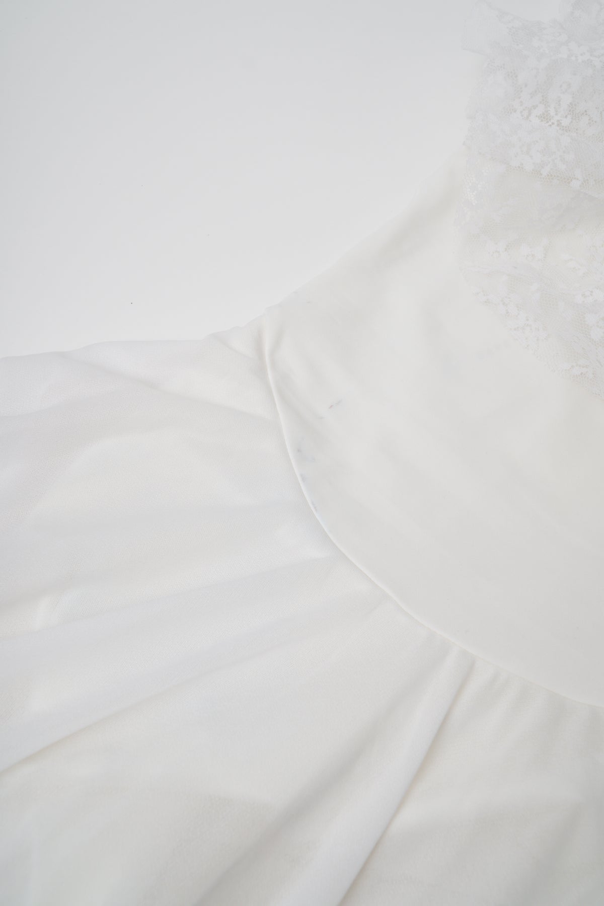 Vintage Lace Collar White Dance Midi Dress