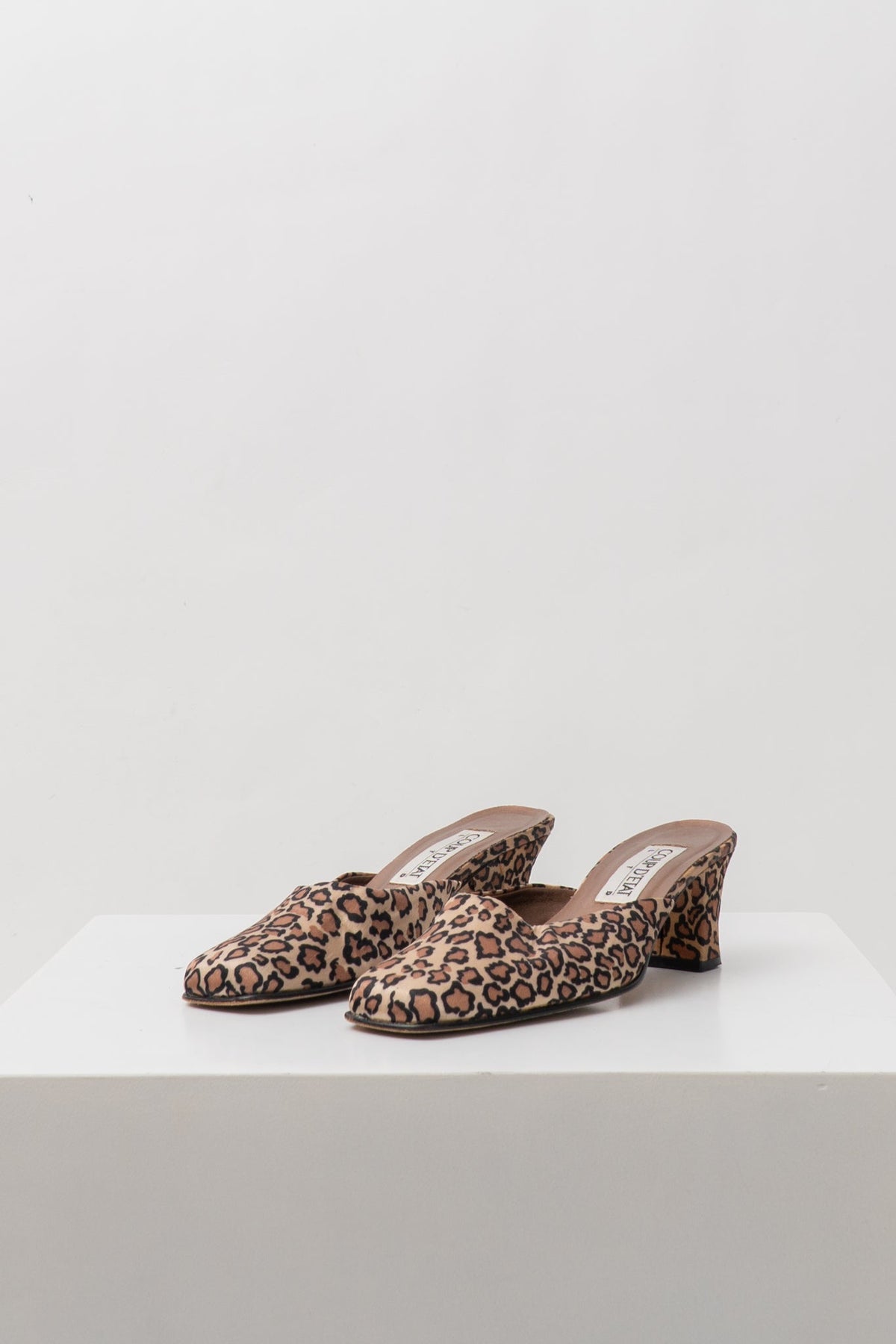 Vintage Leopard Heeled Mules Size, 7.5