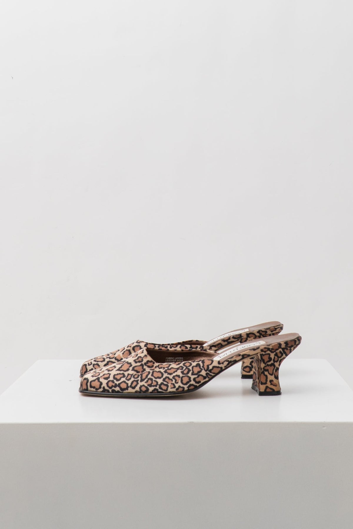 Vintage Leopard Heeled Mules Size, 7.5