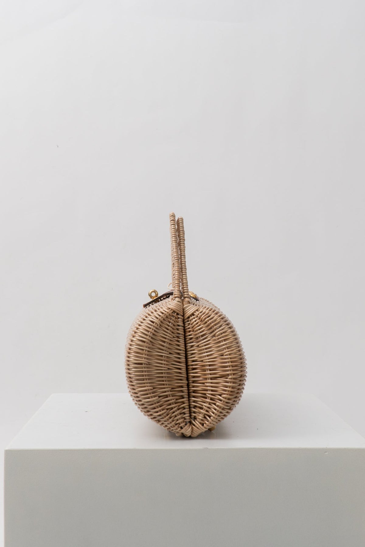 Vintage Mid Century Straw Cylinder Bag