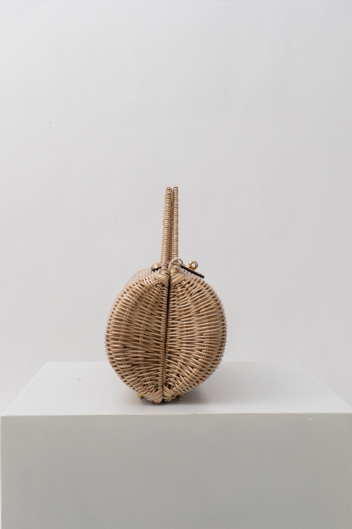 Vintage Mid Century Straw Cylinder Bag