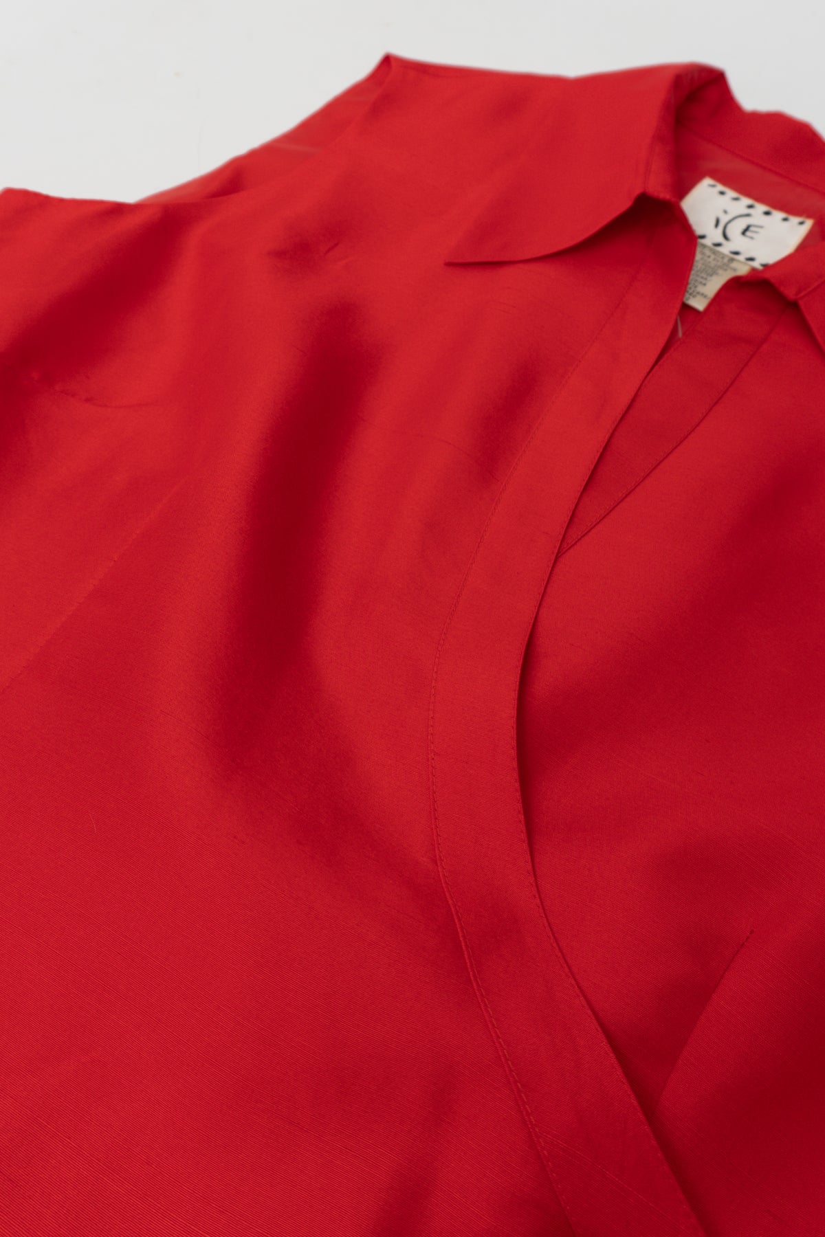 Deadstock 100% Raw Silk Wrap Top