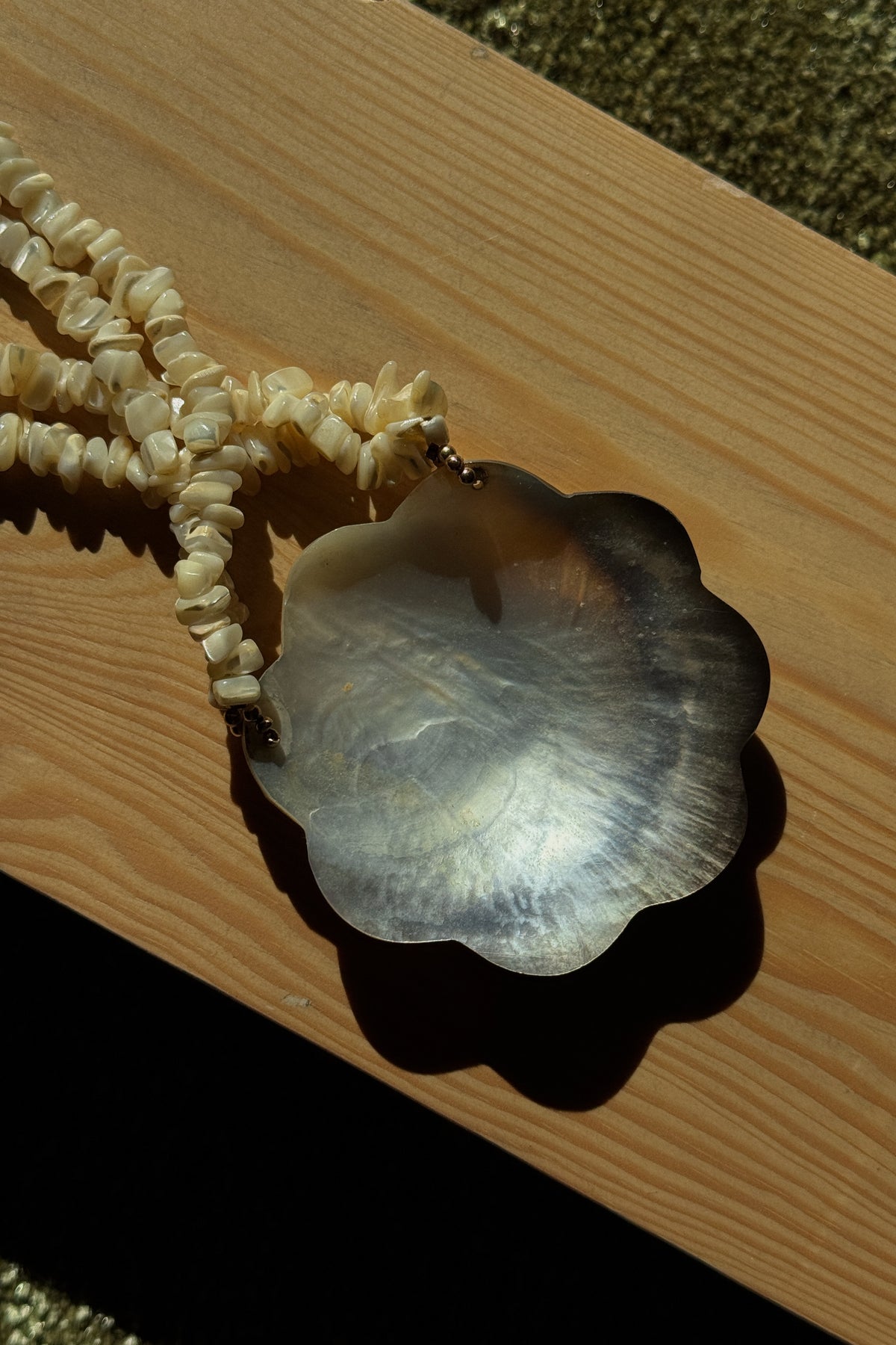 Vintage Abalone Shell Chip Necklace