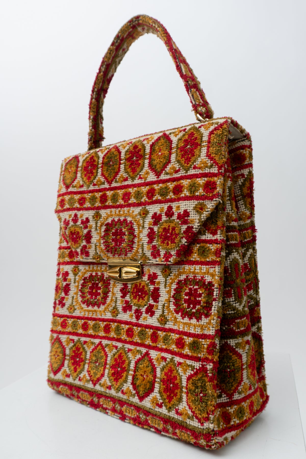 Vintage 50s Tapestry Handbag