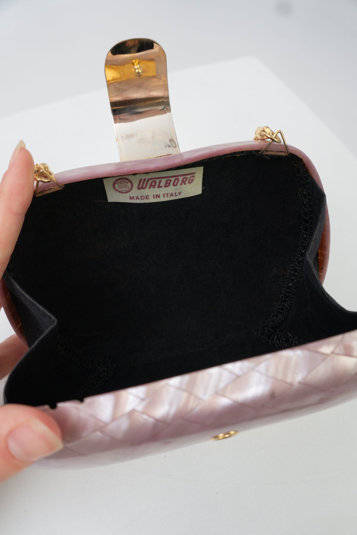 Vintage 50s/60s Purple Lucite Clutch