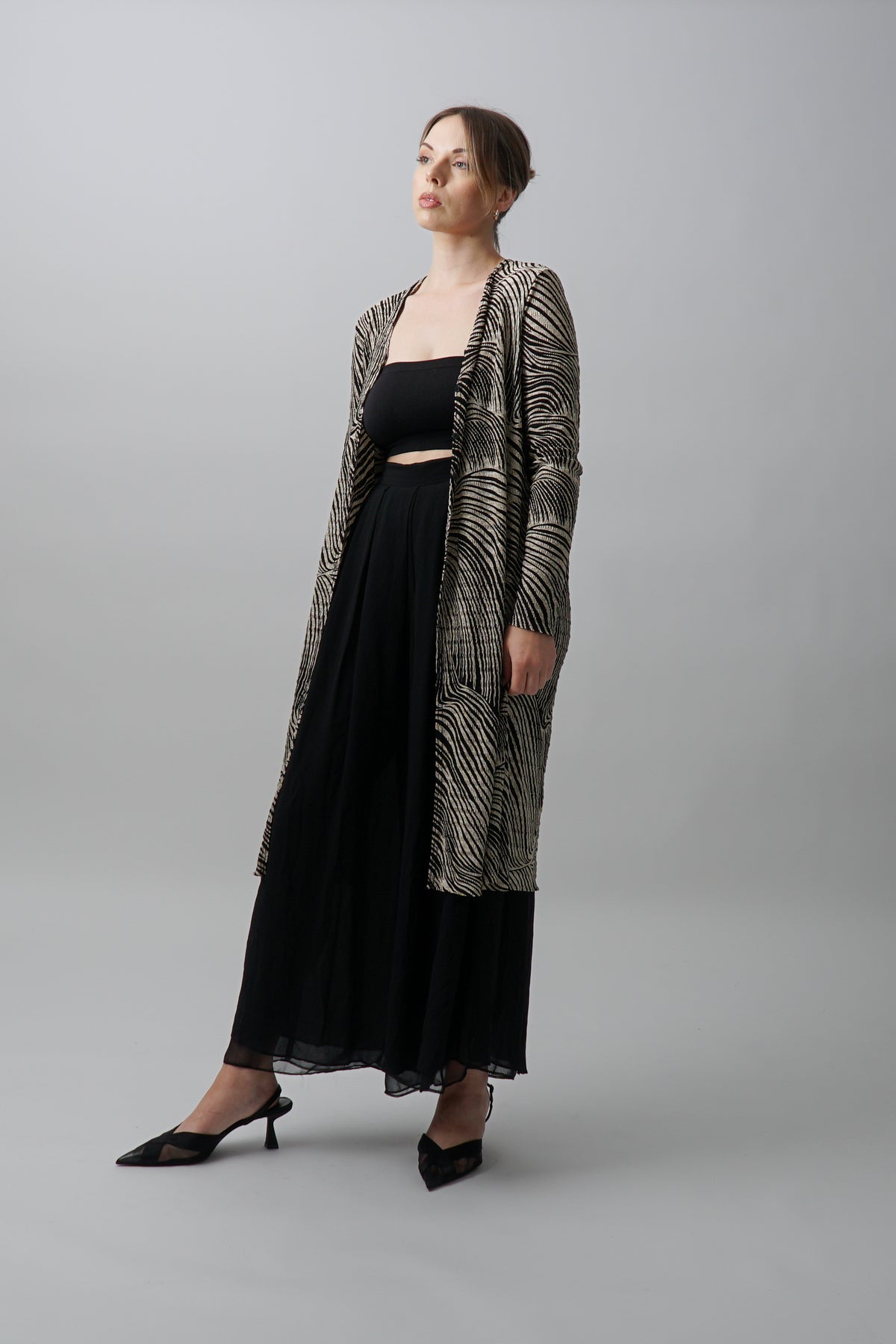 Vintage 90s Zebra Longline Cardigan