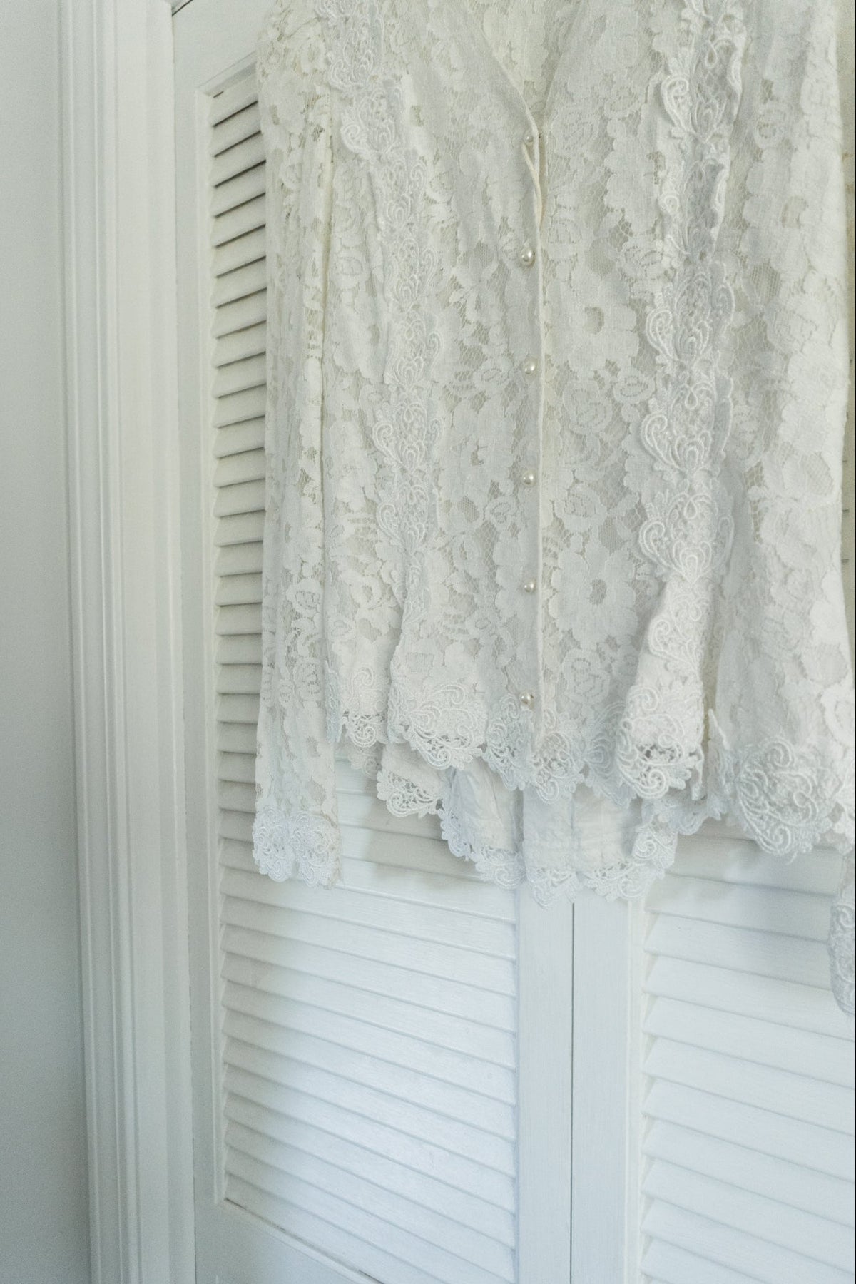 Vintage Lace Button Up Top