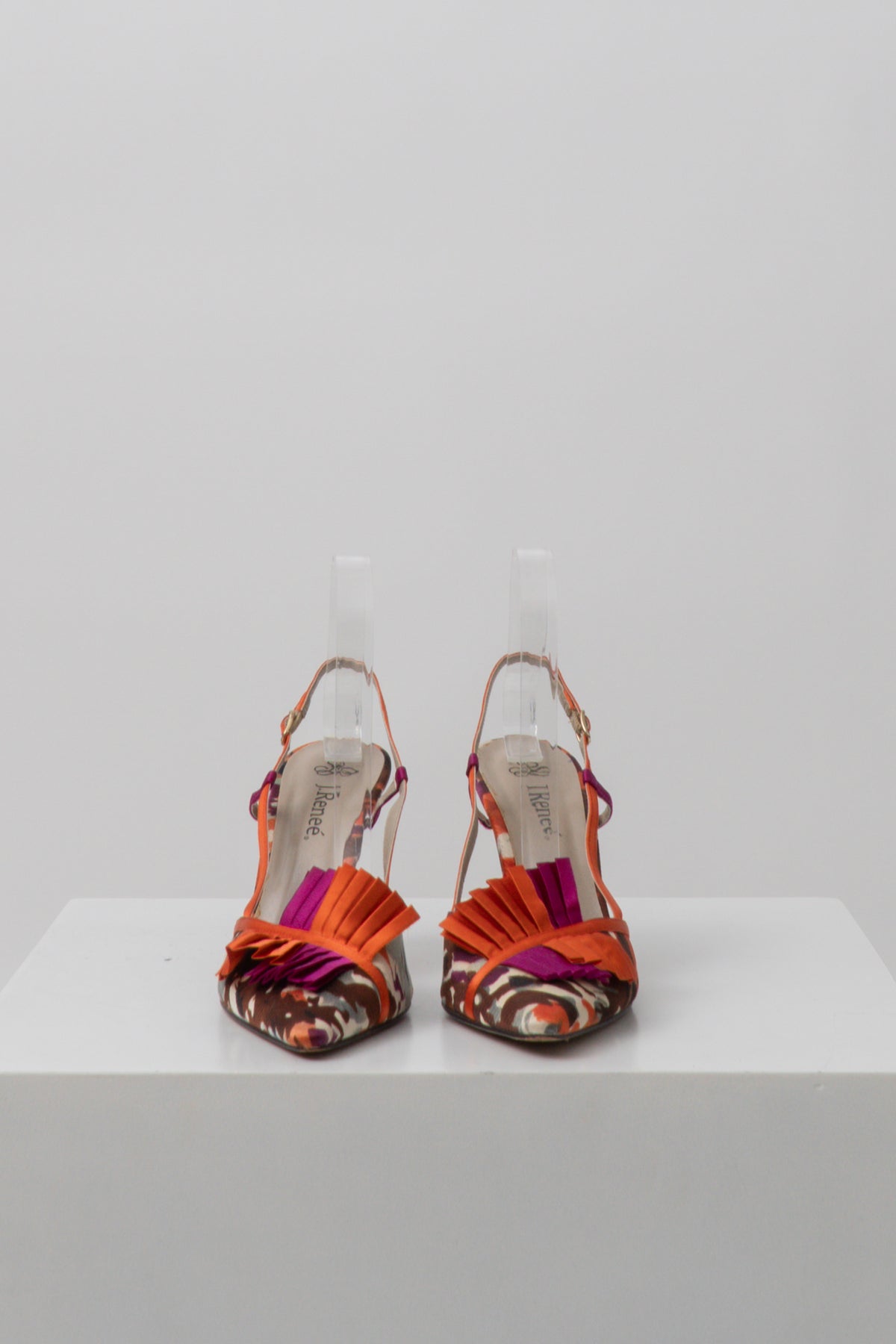 Y2K Camo Ruffle Slingbacks