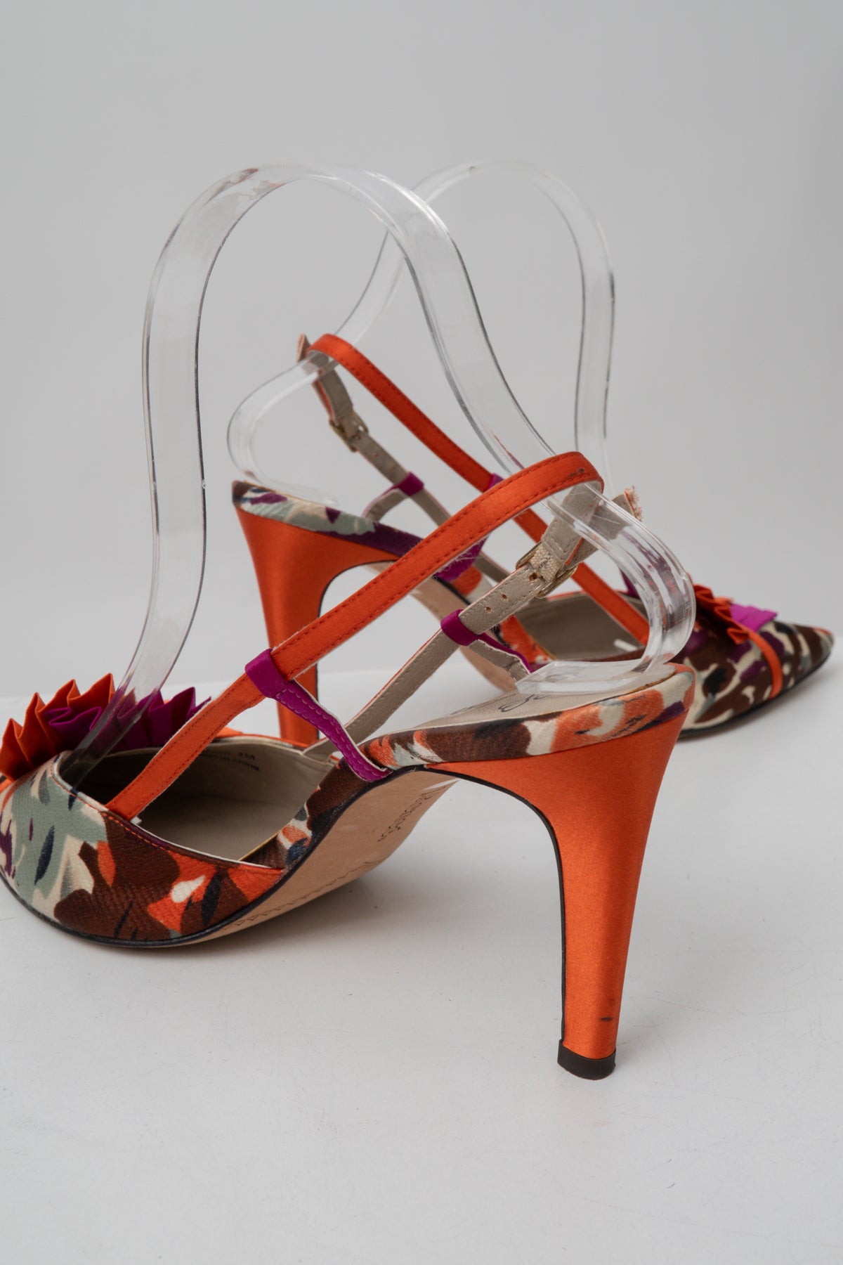 Y2K Camo Ruffle Slingbacks