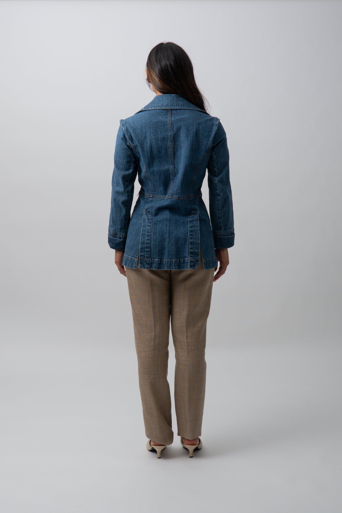 Y2K Long Denim Blazer