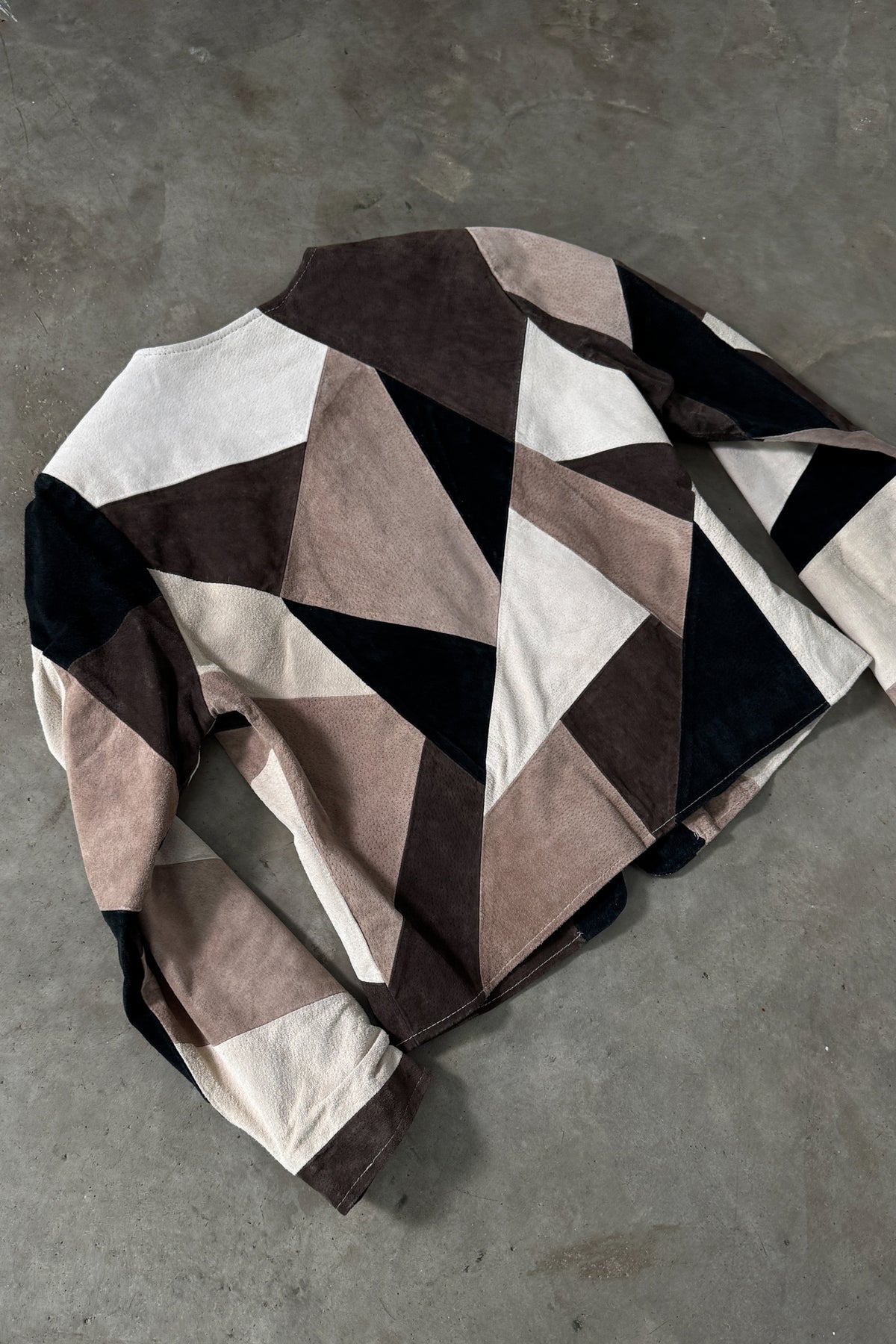 Vintage Suede Patchwork Jacket