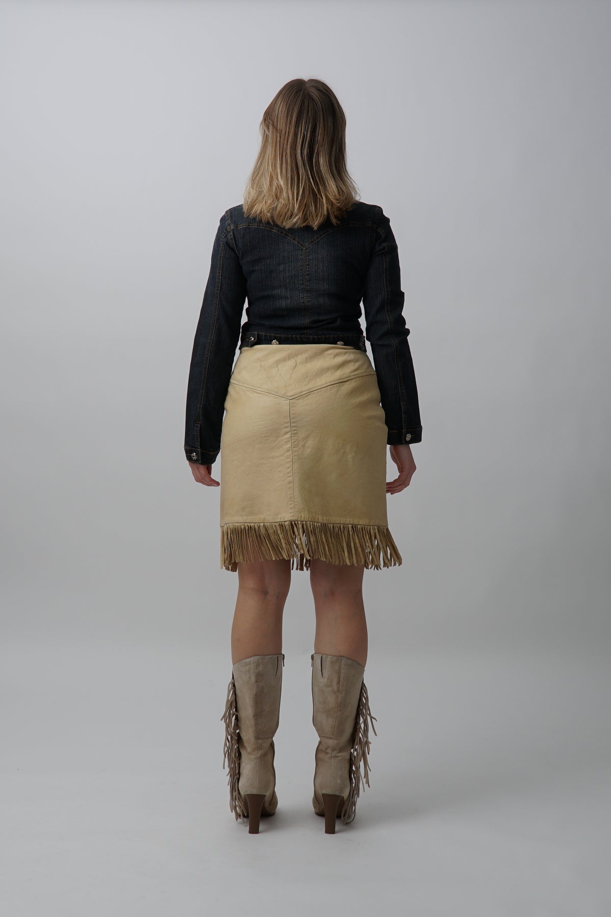 Y2K Western Cropped Jean Jacket