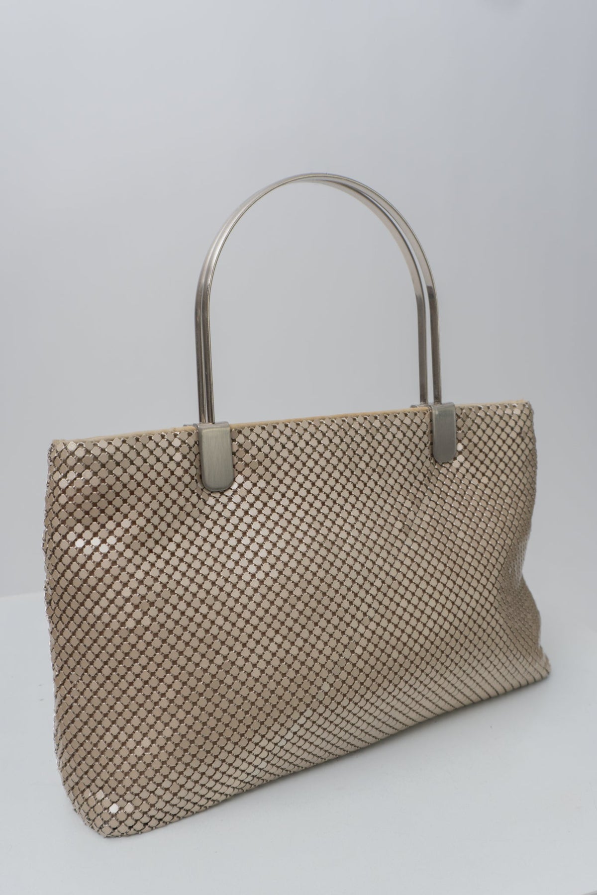 Vintage Silver Mesh Metallic Bag
