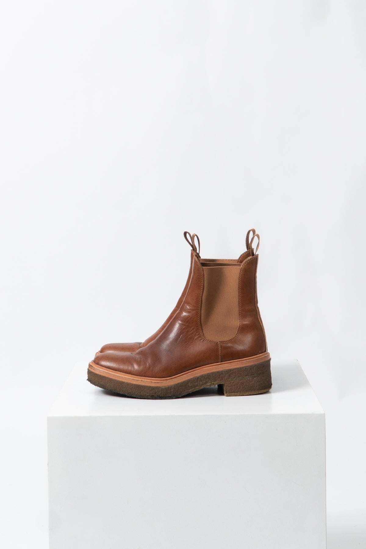 Loeffler Randall Cognac Chelsea Boots, size 9