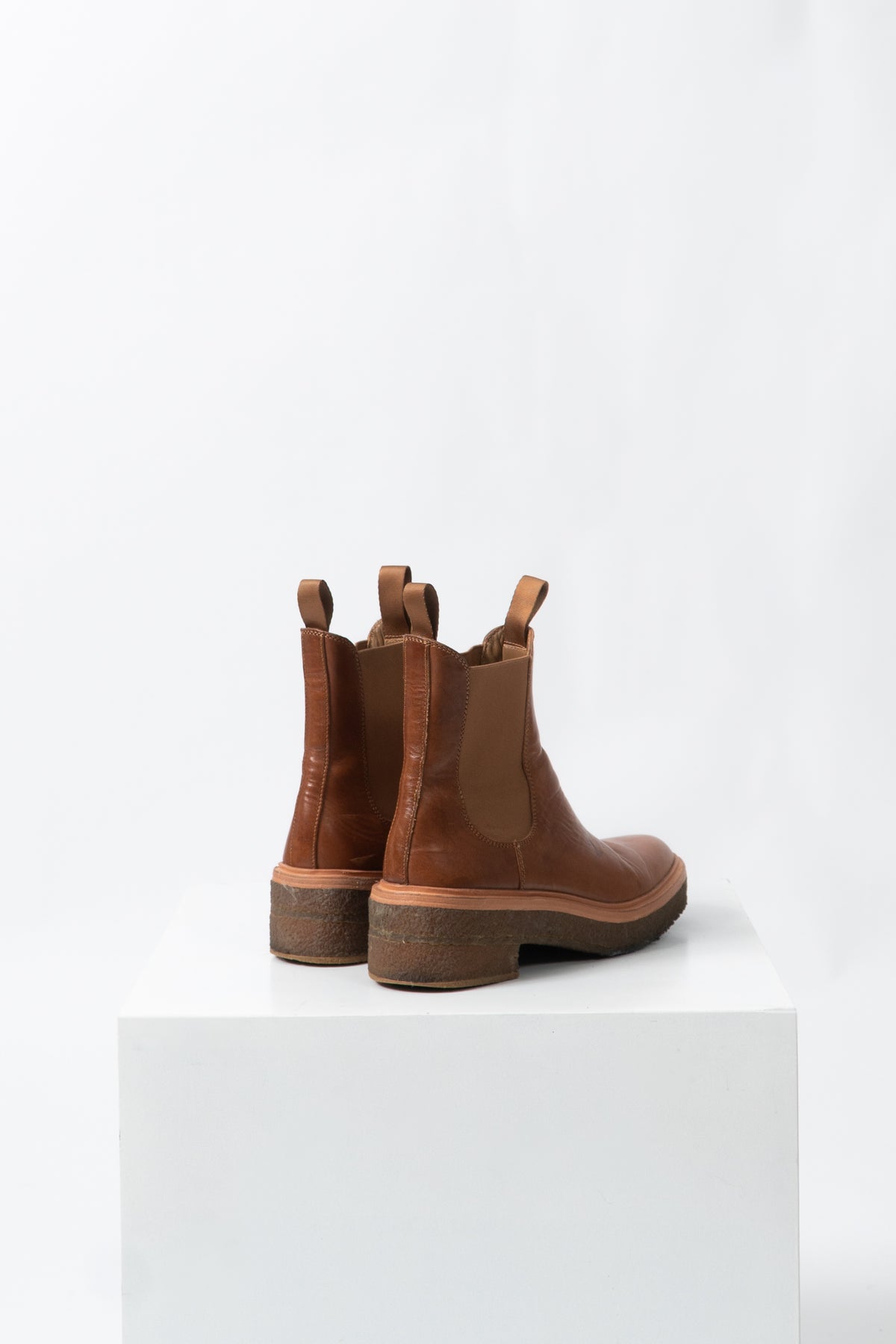 Loeffler Randall Cognac Chelsea Boots, size 9