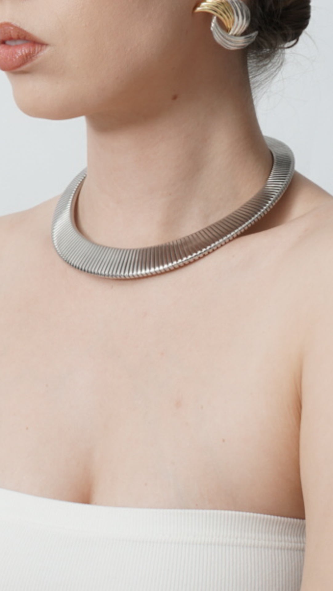 Silver Choker Necklace