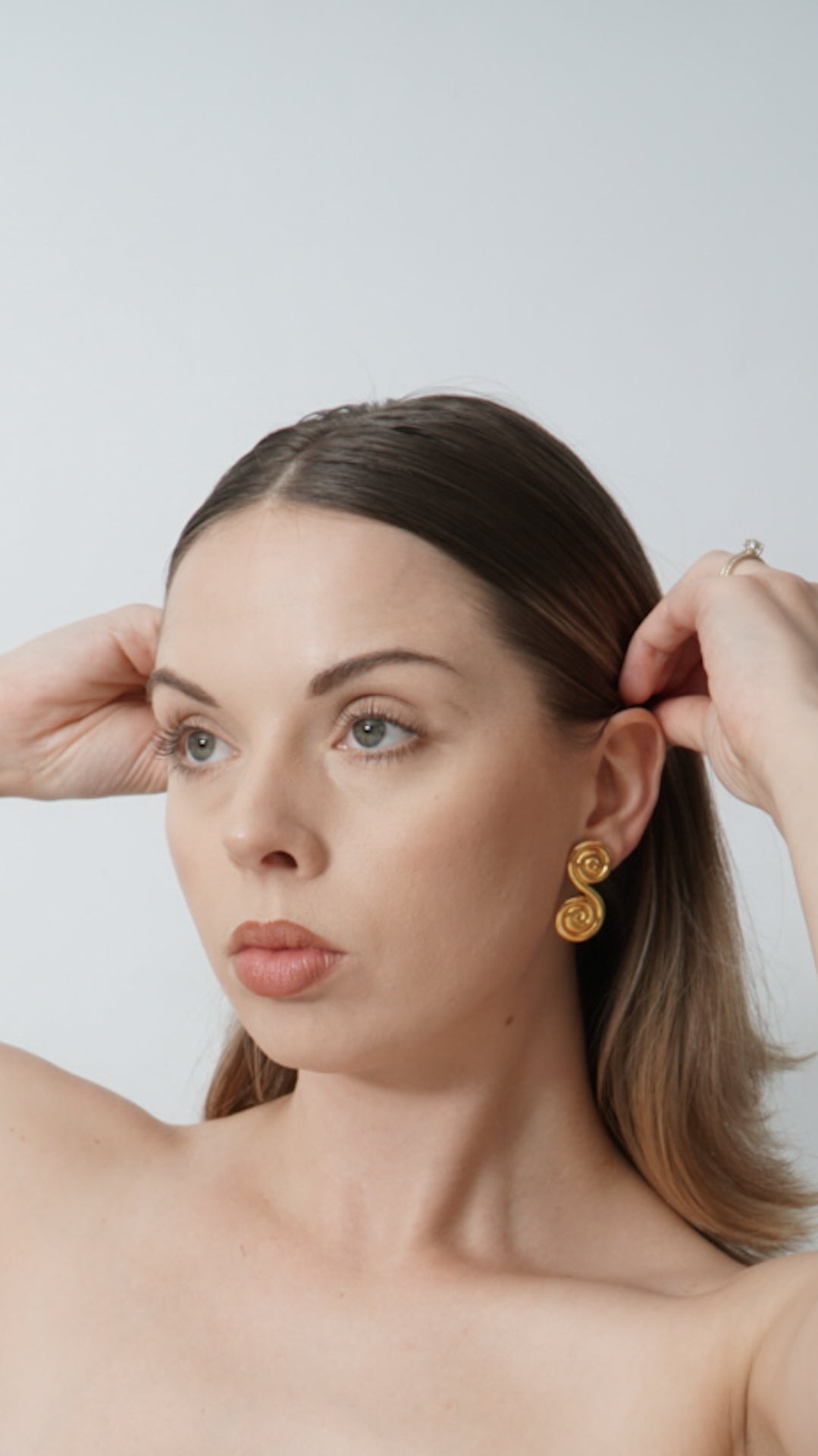 VTG Estée Lauder Scroll Earrings