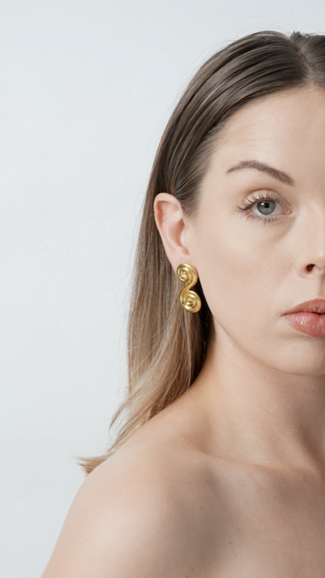 VTG Estée Lauder Scroll Earrings