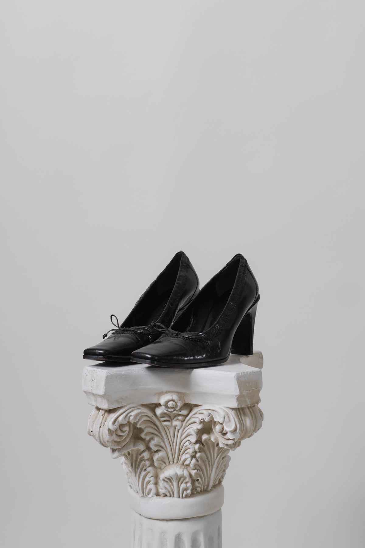 Y2K Emporio Armani Black Patent Leather Heels