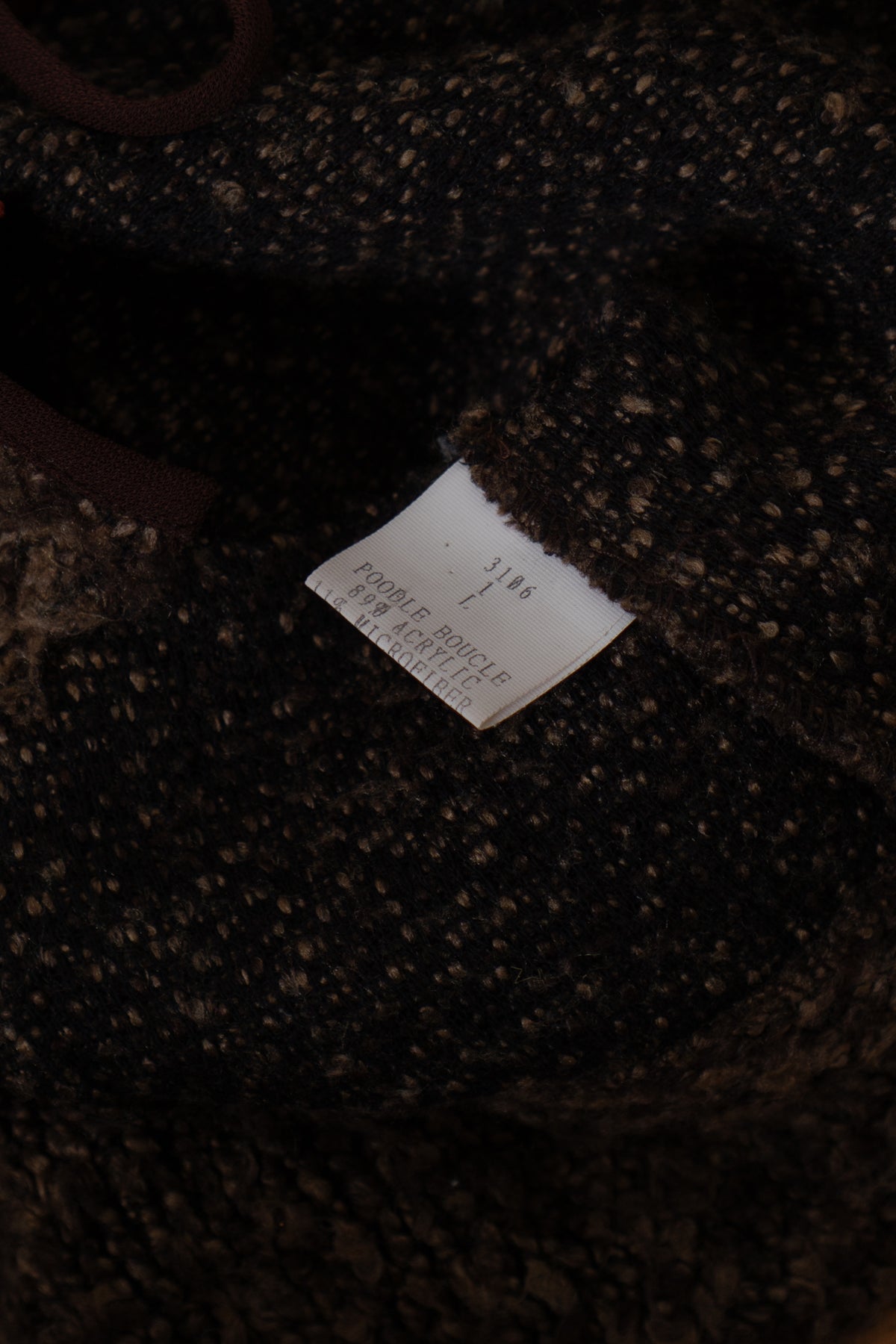 Vintage Brown Knit Fur Collar Cardigan